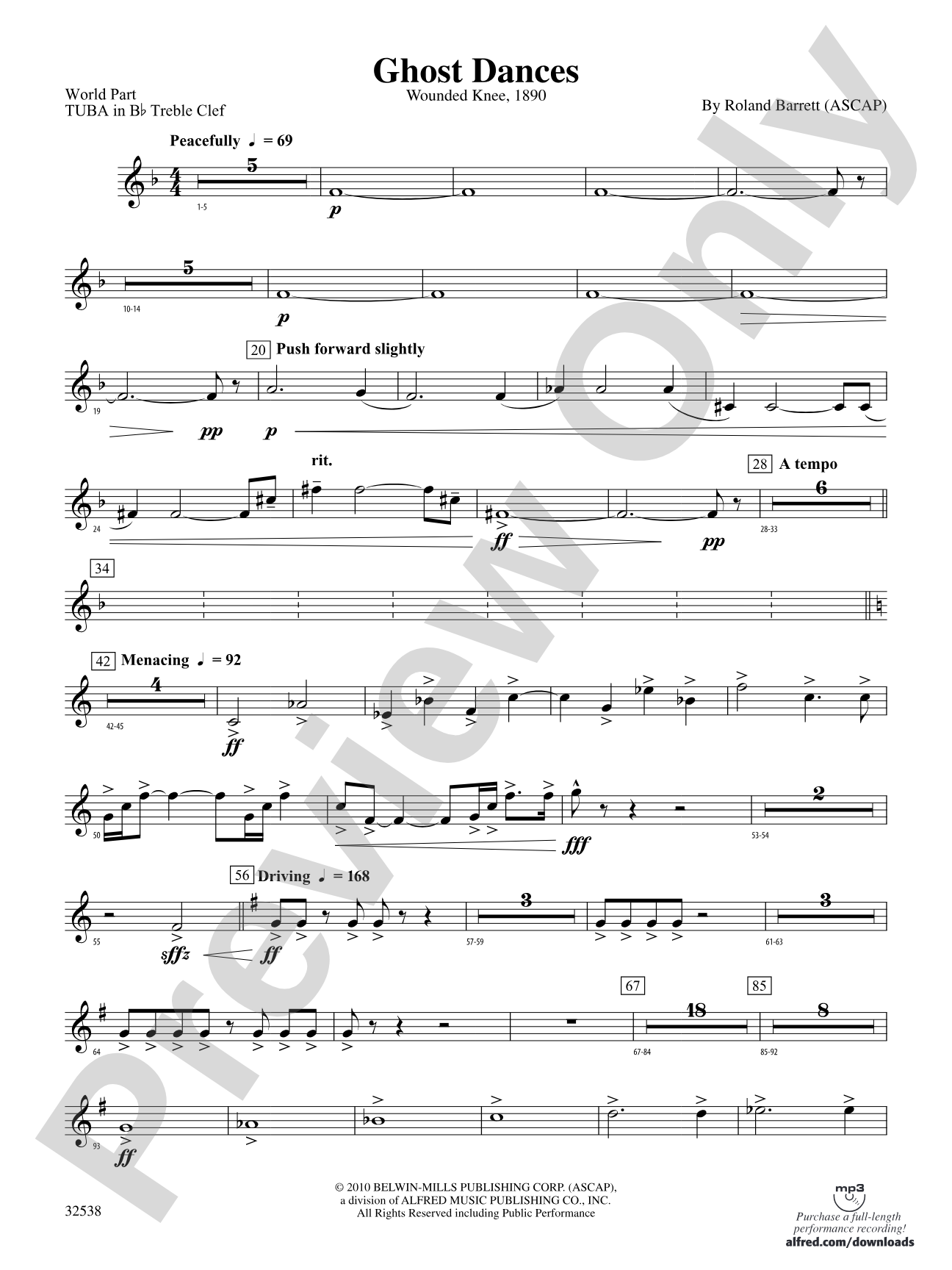 Ghost Dances: (wp) B-flat Tuba T.C.