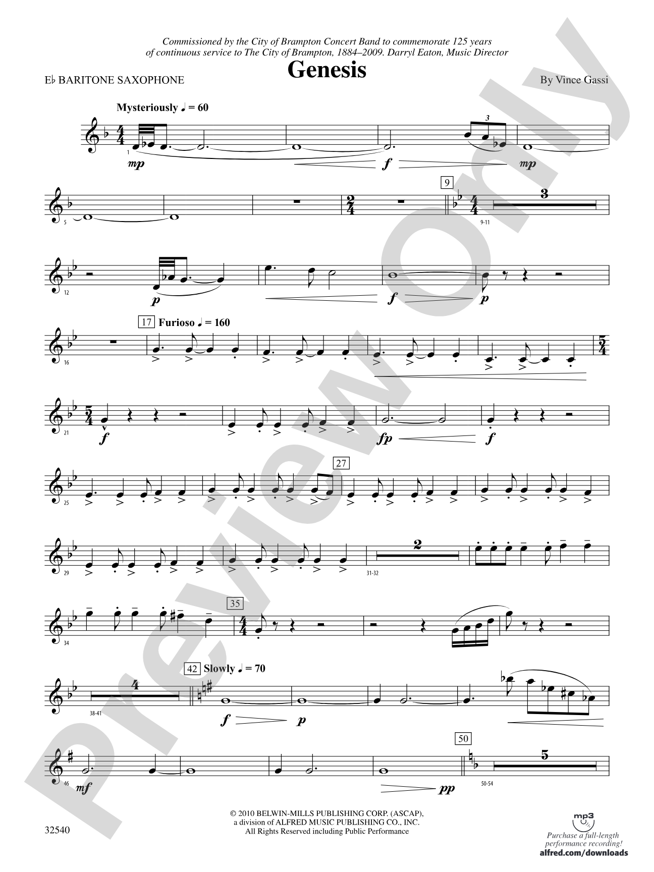 Genesis: E-flat Baritone Saxophone