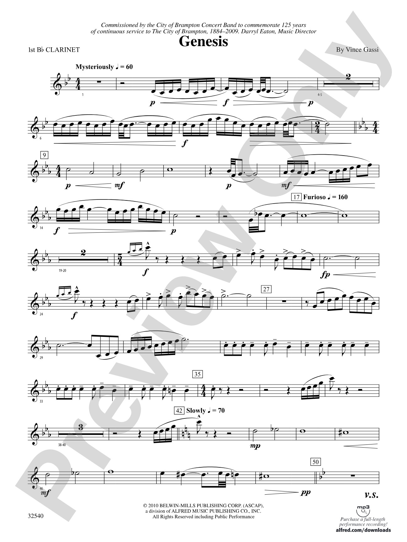 Genesis: 1st B-flat Clarinet