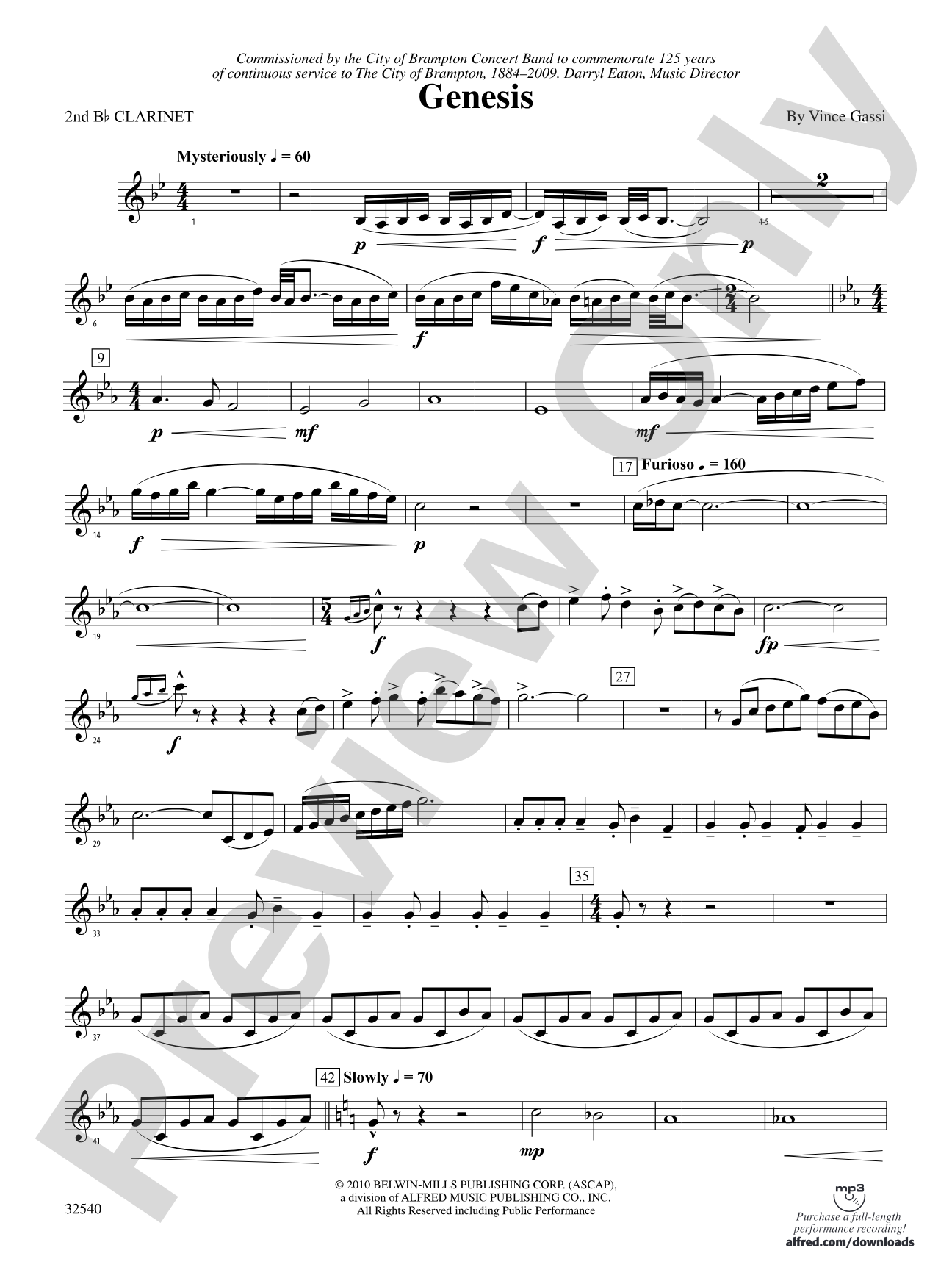 Genesis: 2nd B-flat Clarinet