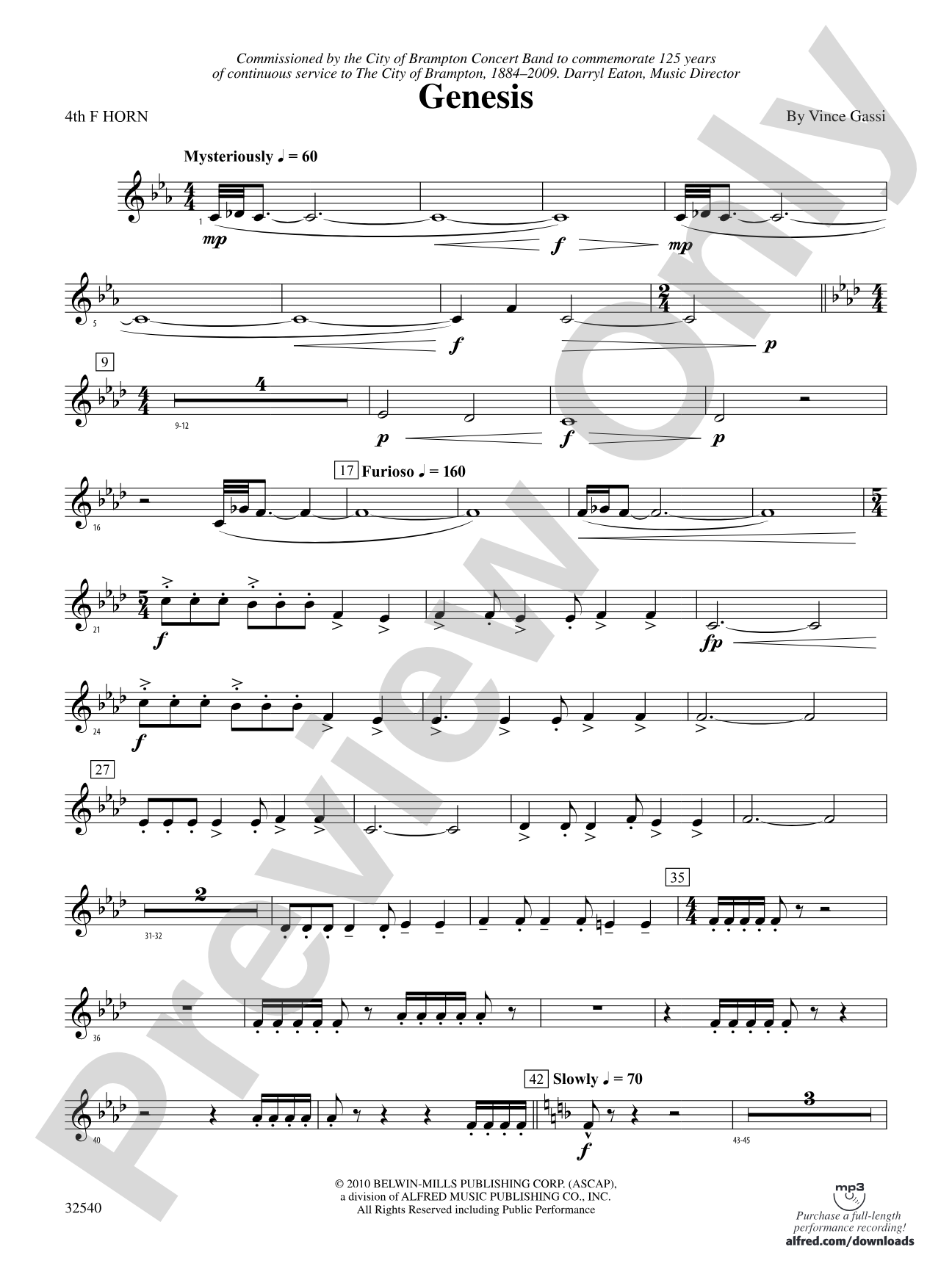 Genesis: 4th F Horn