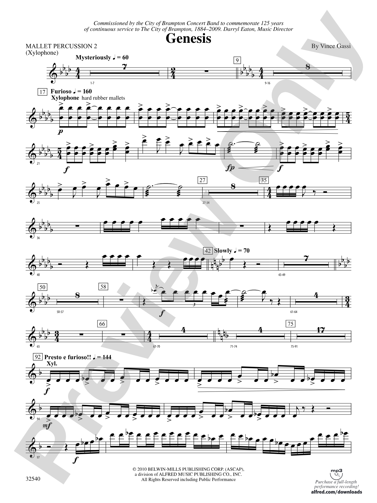 Genesis: 2nd Mallet Percussion