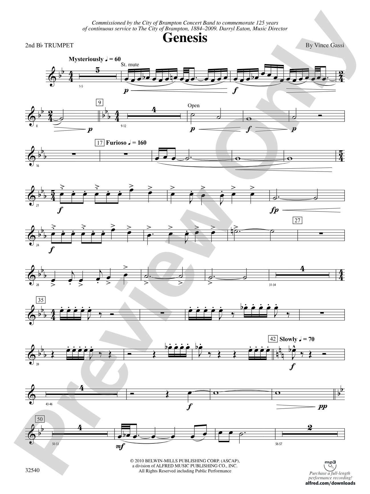 Genesis: 2nd B-flat Trumpet