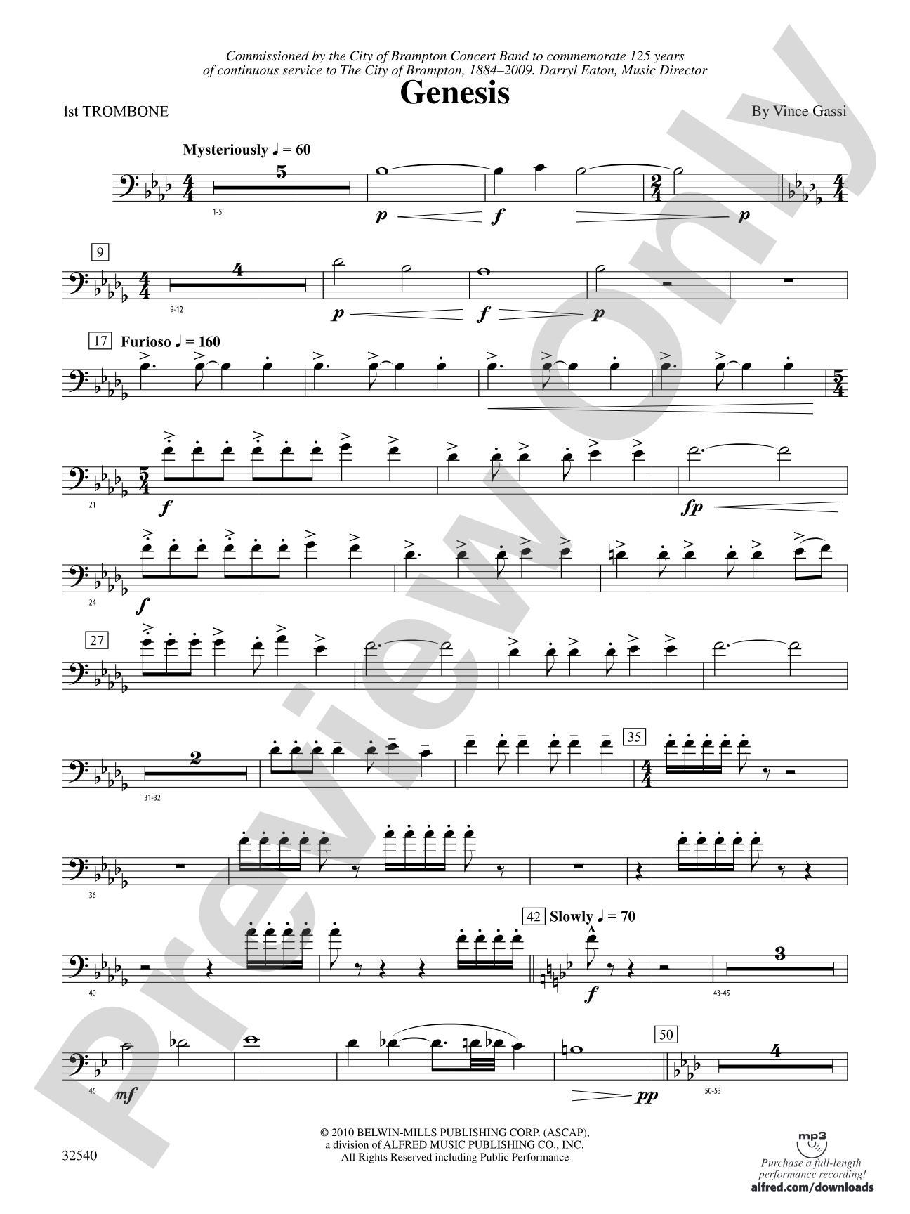Genesis: 1st Trombone