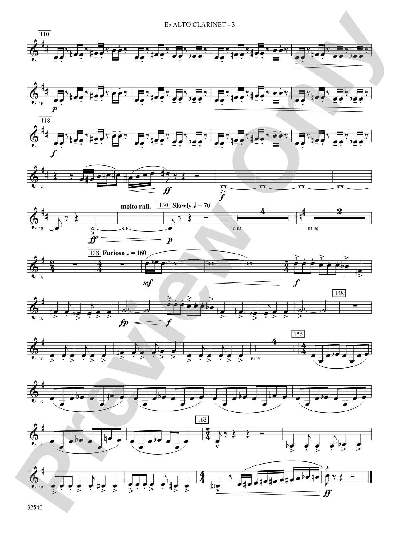 Genesis: (wp) E-flat Alto Clarinet