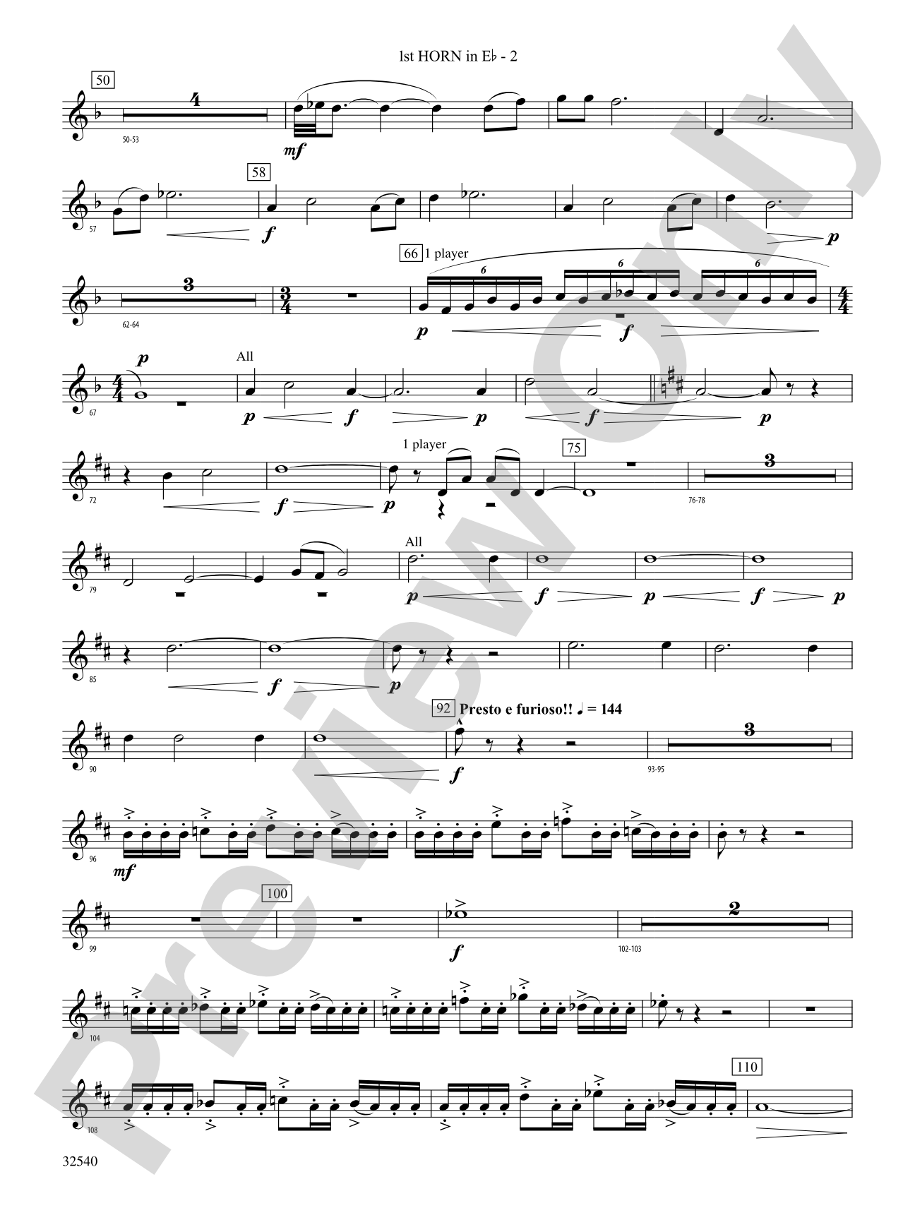 Genesis: (wp) 1st Horn in E-flat