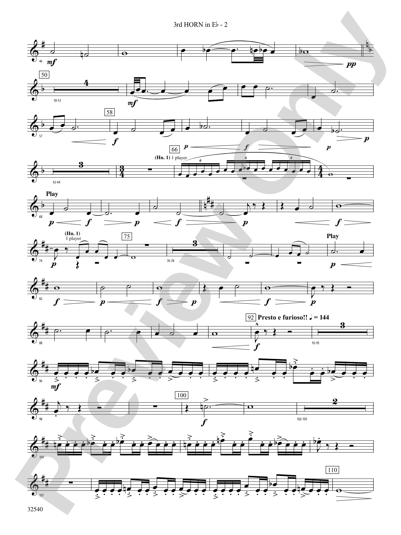 Genesis: (wp) 3rd Horn in E-flat