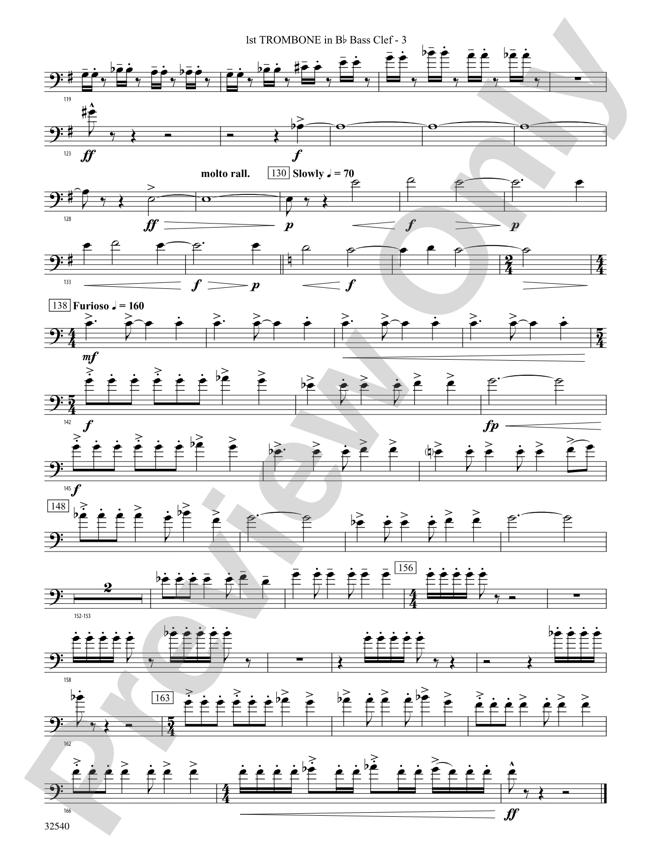Genesis: (wp) 1st B-flat Trombone B.C.