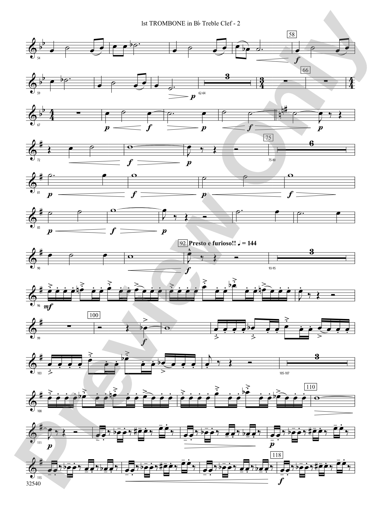 Genesis: (wp) 1st B-flat Trombone T.C.