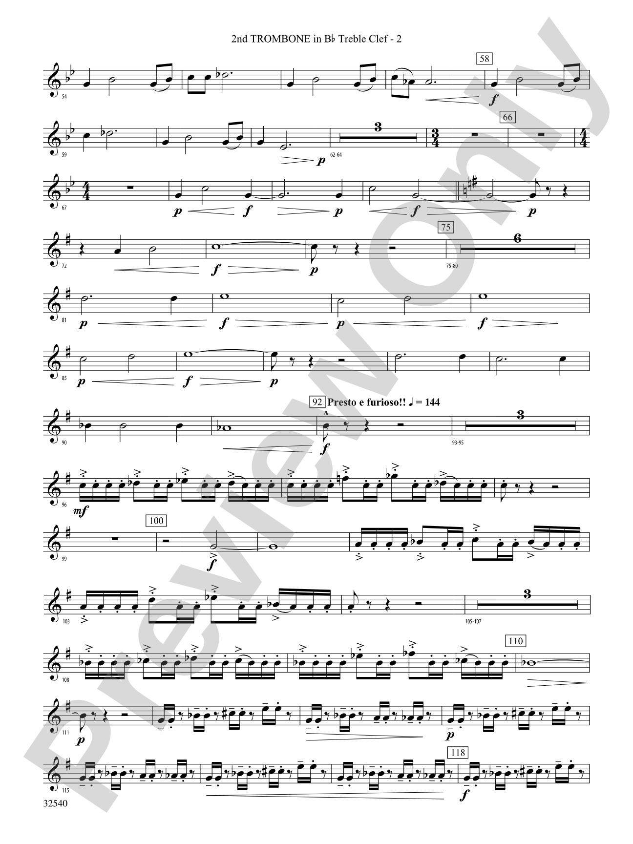 Genesis: (wp) 2nd B-flat Trombone T.C.