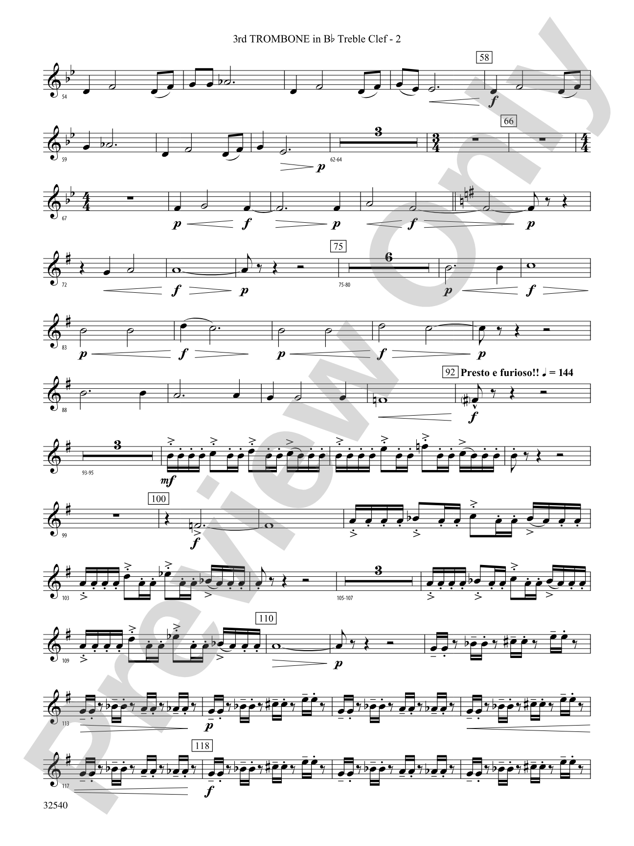 Genesis: (wp) 3rd B-flat Trombone T.C.