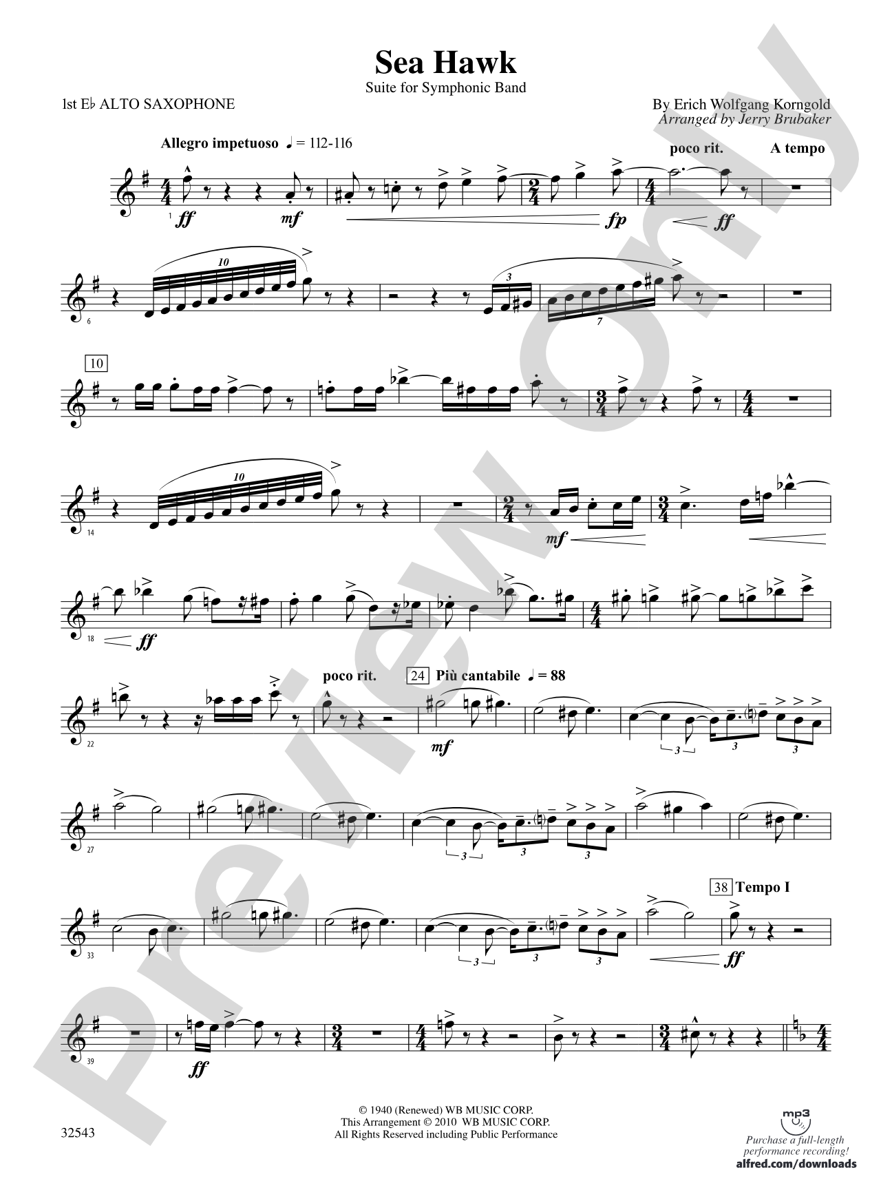Sea Hawk: E-flat Alto Saxophone