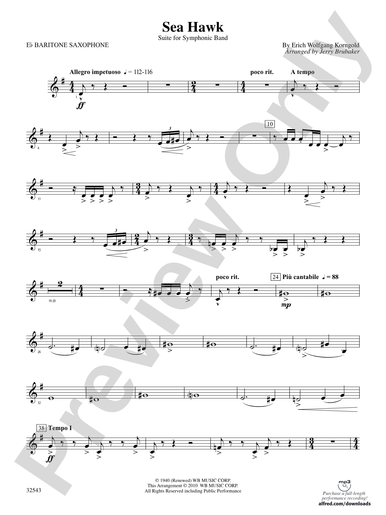 Sea Hawk: E-flat Baritone Saxophone