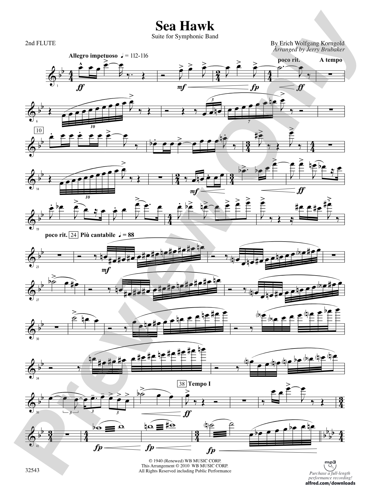 Sea Hawk: 2nd Flute