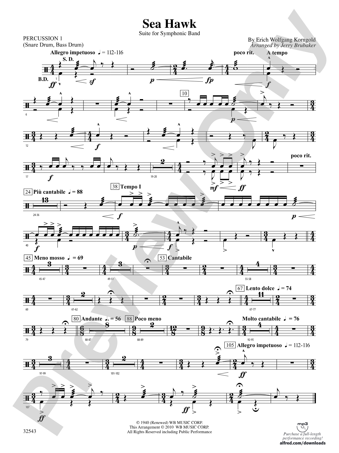 Sea Hawk: 1st Percussion