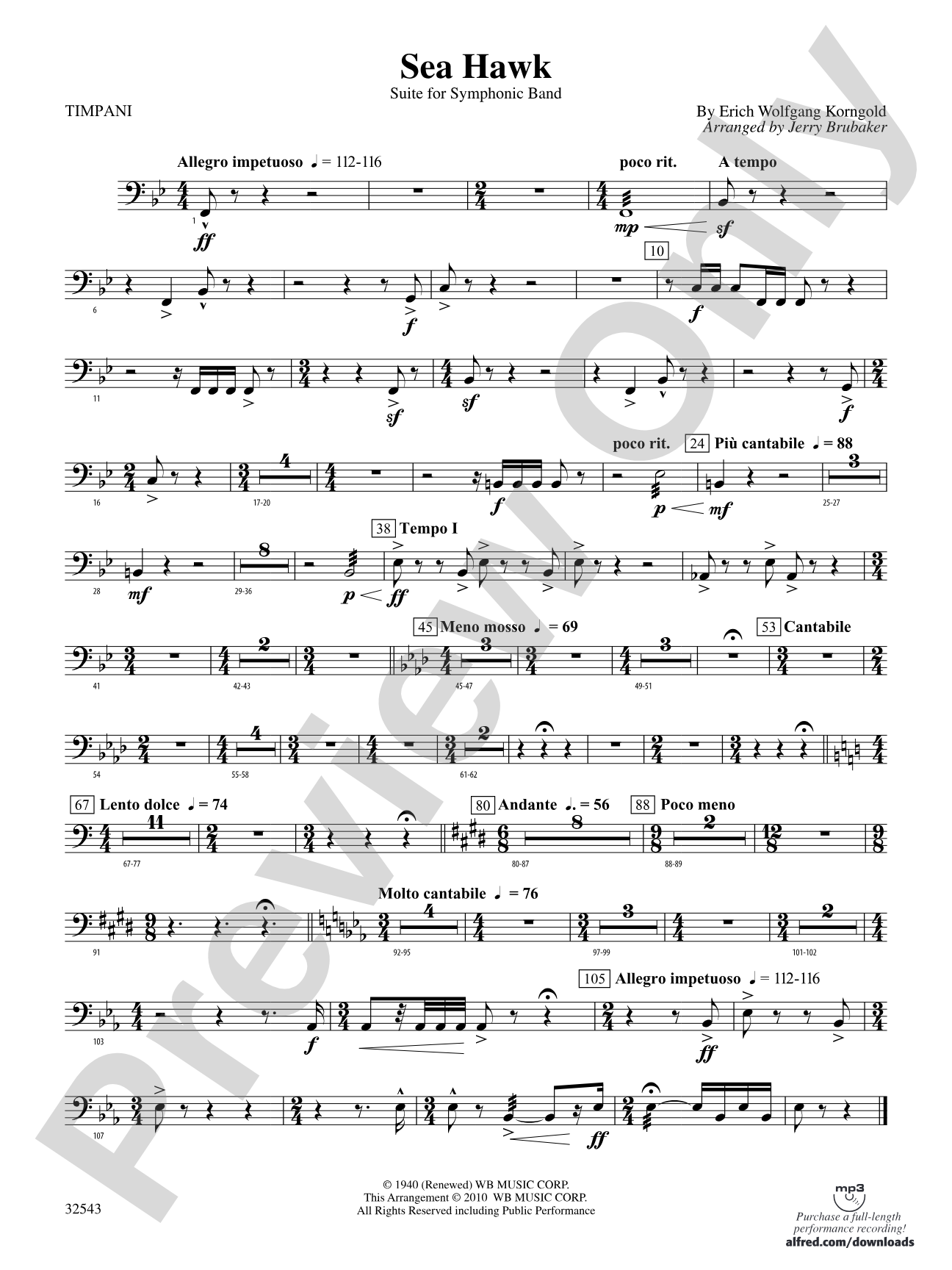 Sea Hawk: Timpani