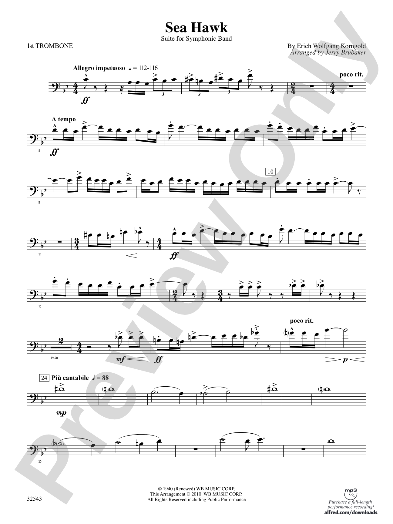 Sea Hawk: 1st Trombone