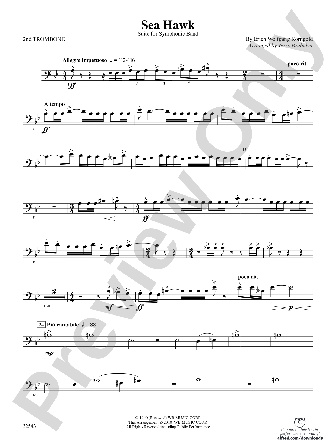 Sea Hawk: 2nd Trombone