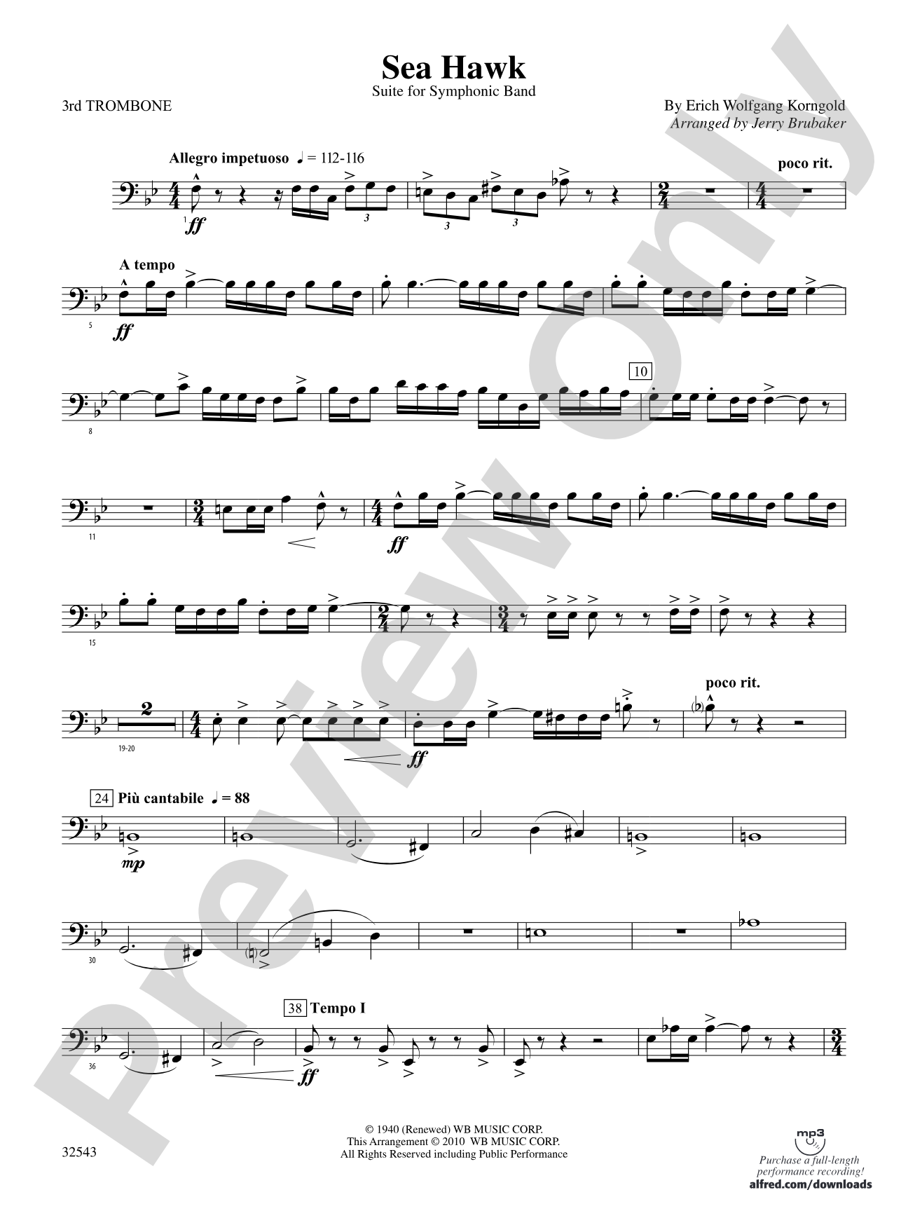 Sea Hawk: 3rd Trombone