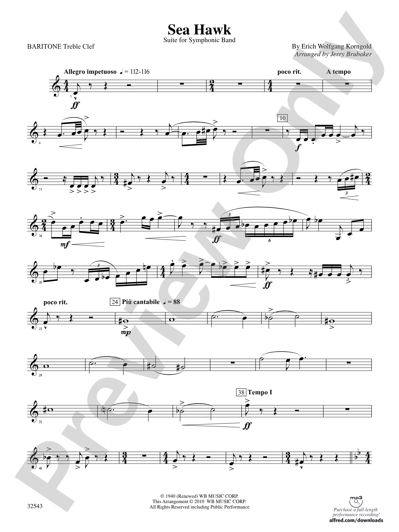 Sea Hawk: (wp) Baritone T.C.