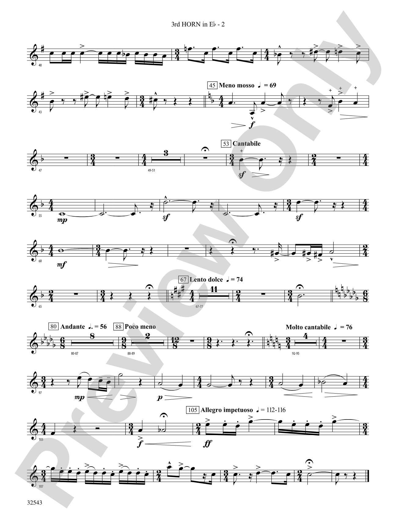 Sea Hawk: (wp) 3rd Horn in E-flat