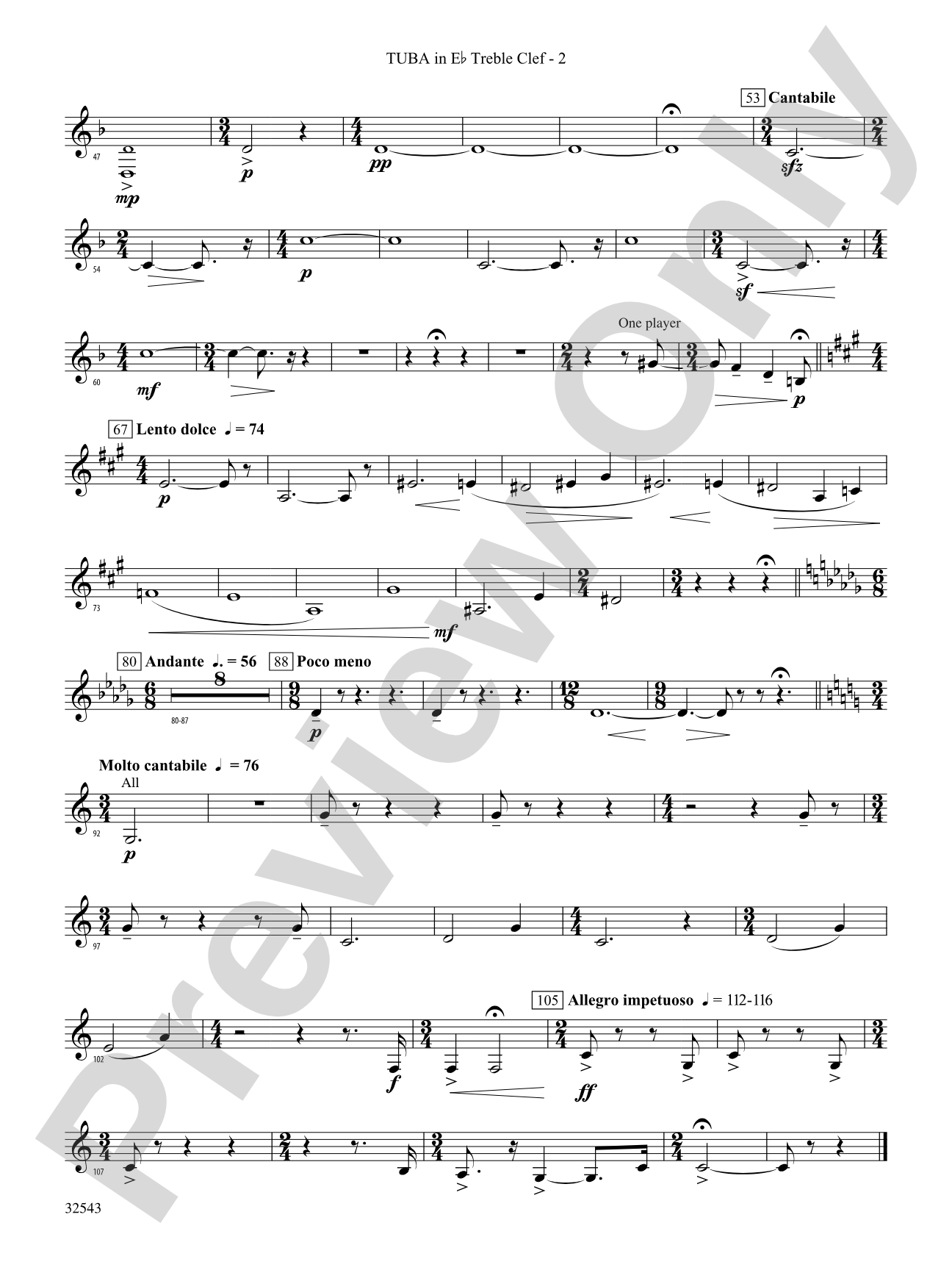 Sea Hawk: (wp) E-flat Tuba T.C.