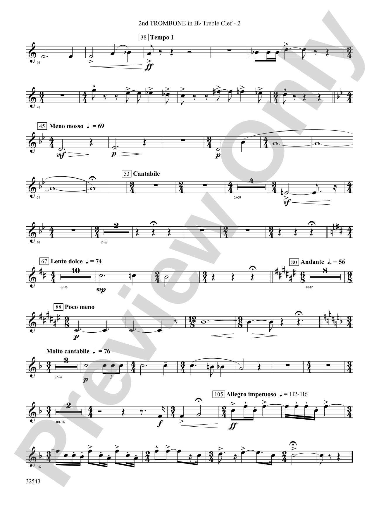 Sea Hawk: (wp) 2nd B-flat Trombone T.C.