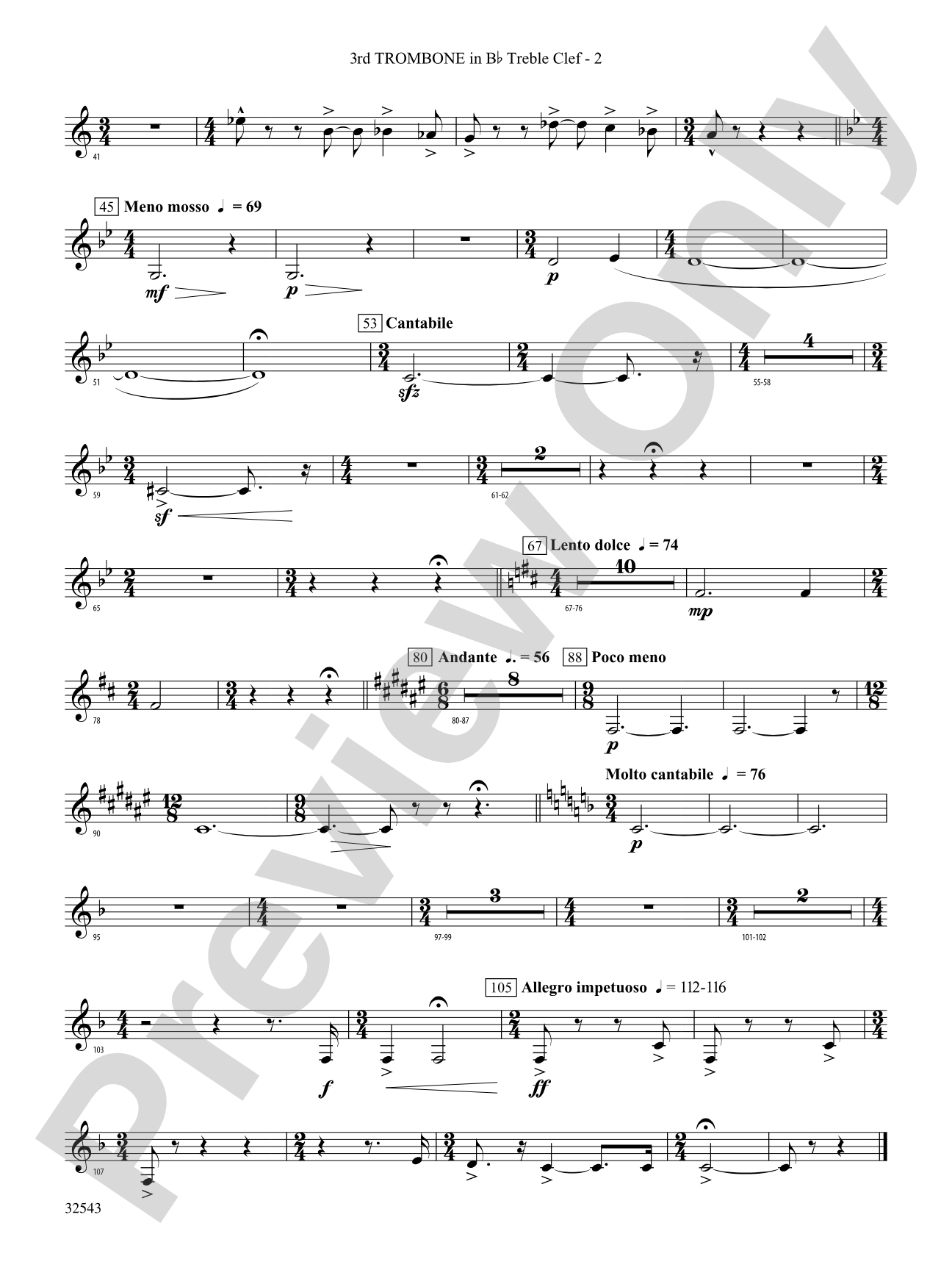 Sea Hawk: (wp) 3rd B-flat Trombone T.C.