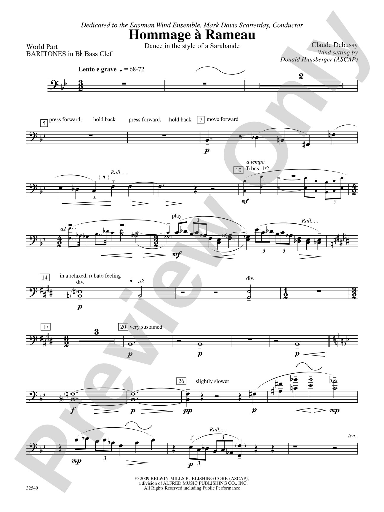 Hommage à Rameau: (wp) B-flat Baritone B.C.