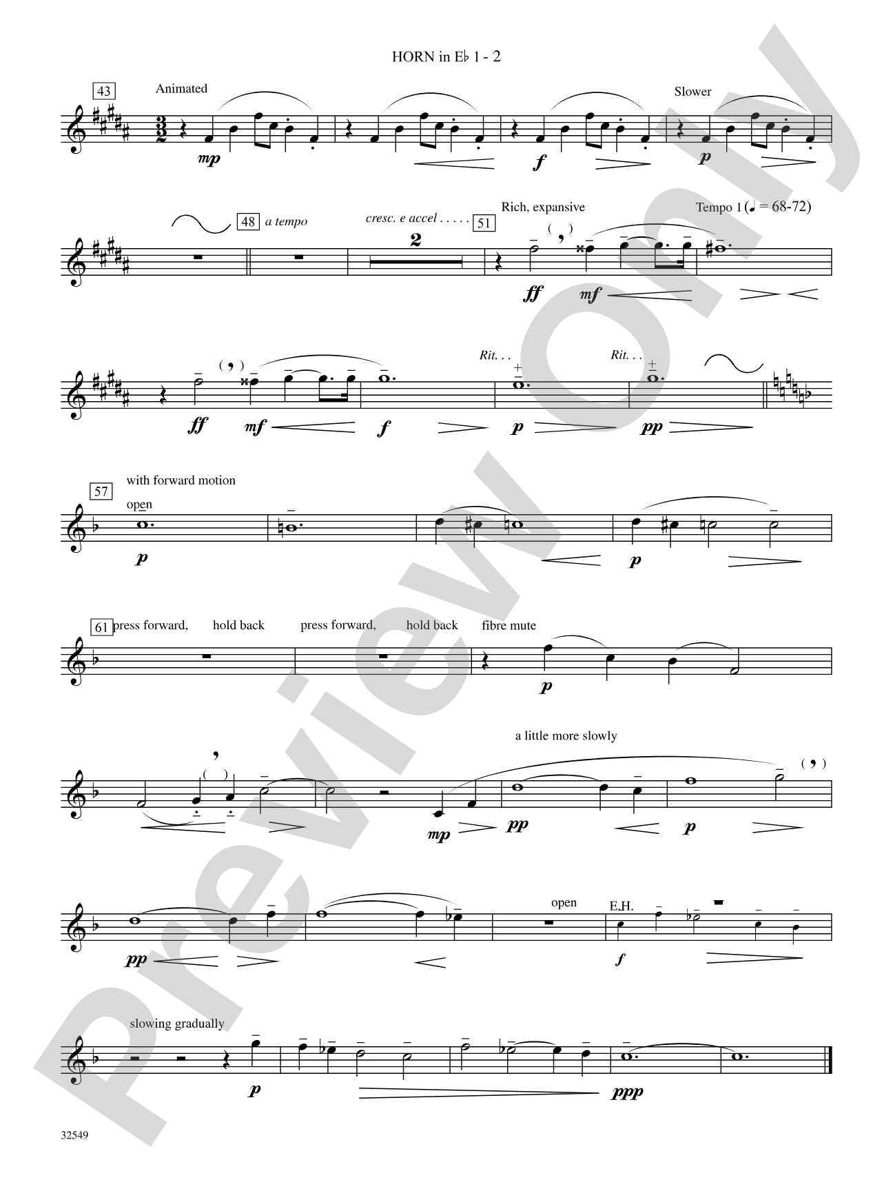 Hommage à Rameau: (wp) 1st Horn in E-flat