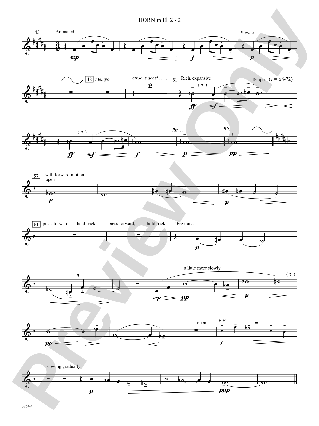 Hommage à Rameau: (wp) 2nd Horn in E-flat