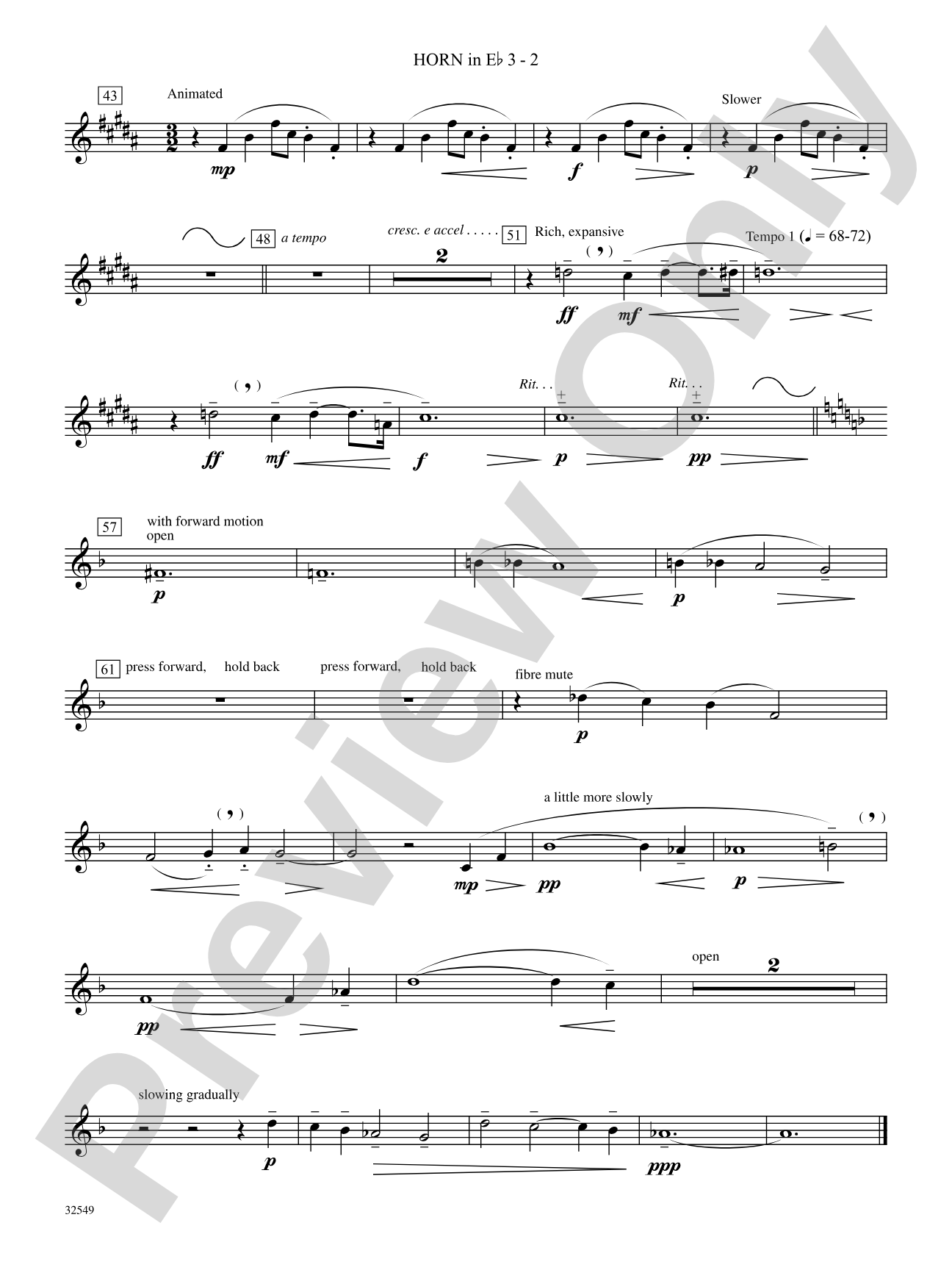 Hommage à Rameau: (wp) 3rd Horn in E-flat