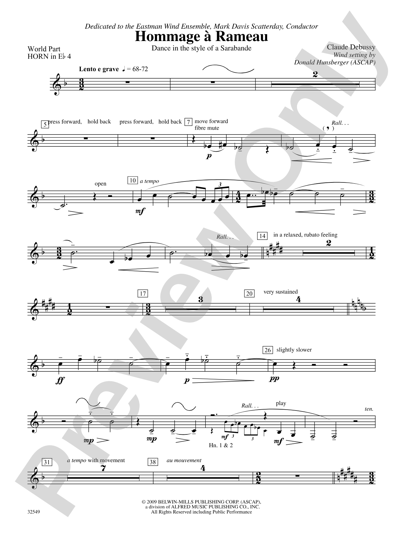 Hommage à Rameau: (wp) 4th Horn in E-flat