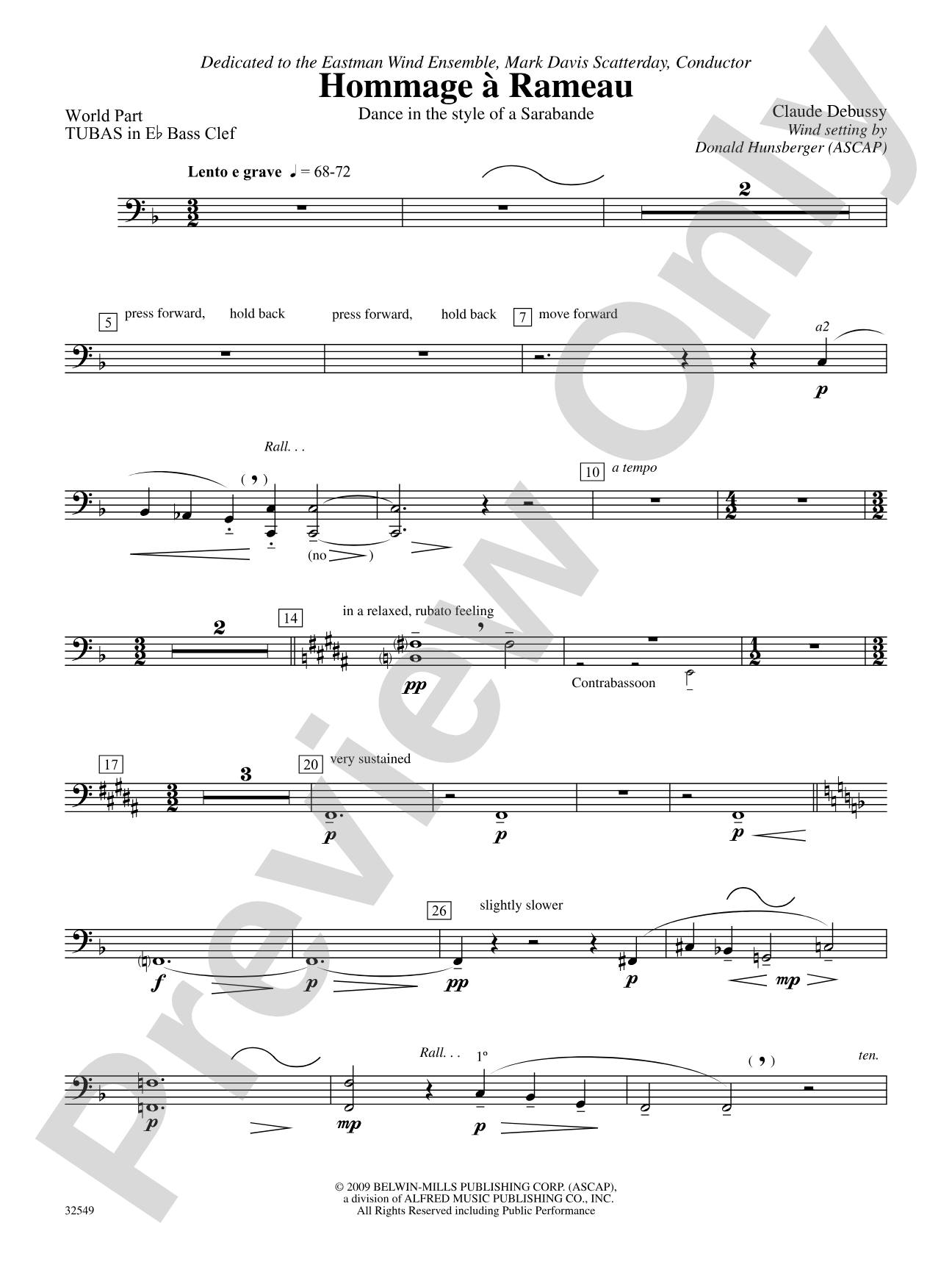 Hommage à Rameau: (wp) E-flat Tuba B.C.