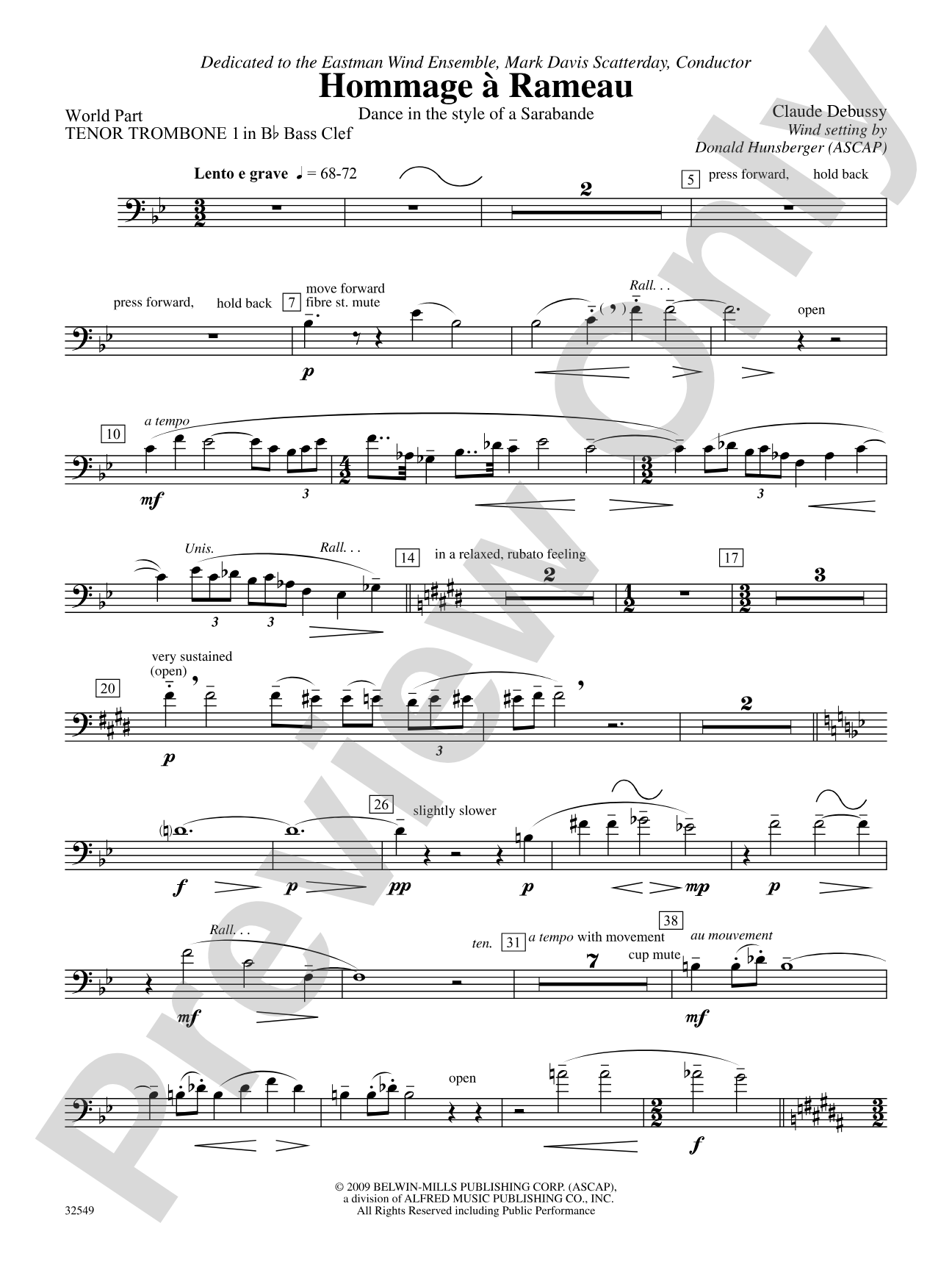 Hommage à Rameau: (wp) 1st B-flat Trombone B.C.