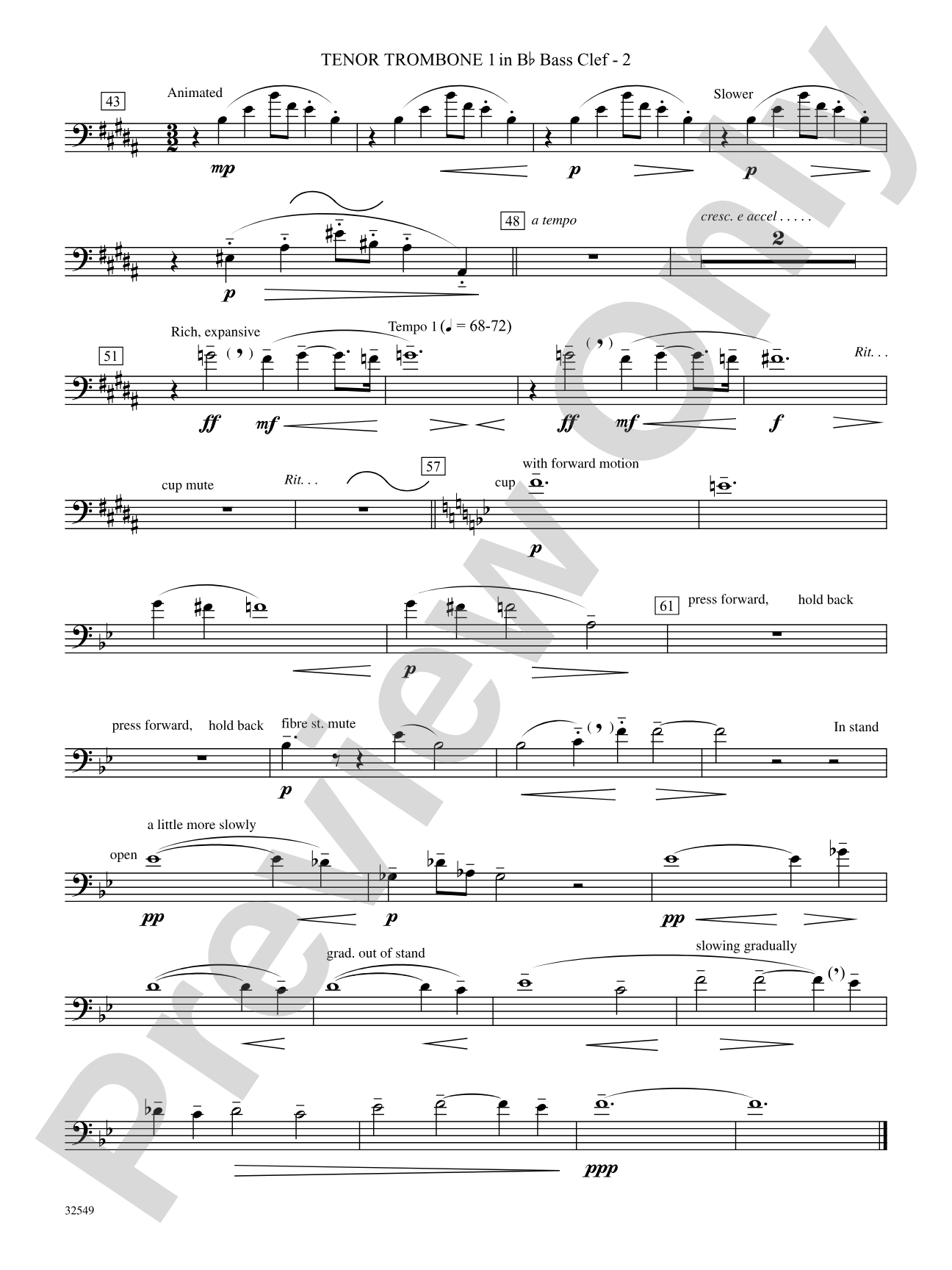 Hommage à Rameau: (wp) 1st B-flat Trombone B.C.
