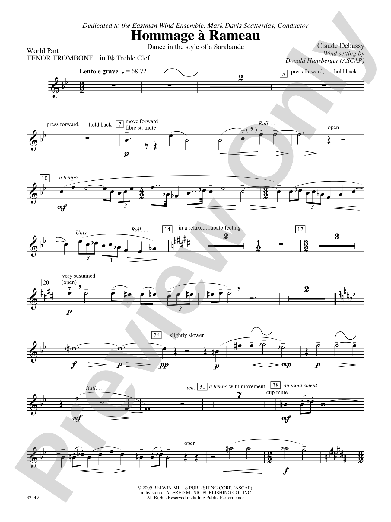 Hommage à Rameau: (wp) 1st B-flat Trombone T.C.