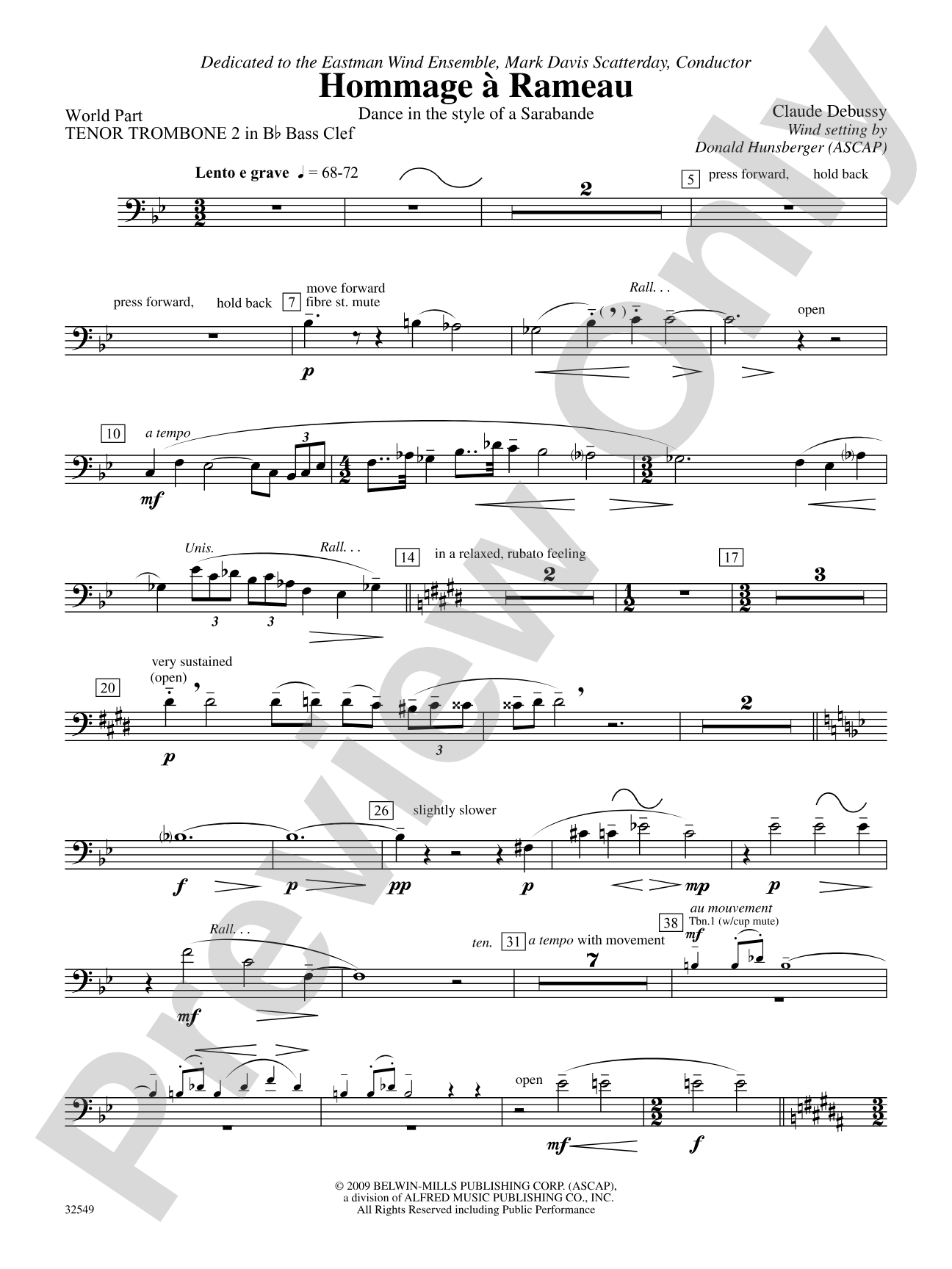 Hommage à Rameau: (wp) 2nd B-flat Trombone B.C.