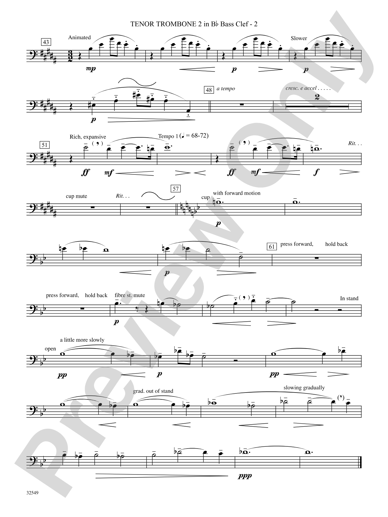 Hommage à Rameau: (wp) 2nd B-flat Trombone B.C.