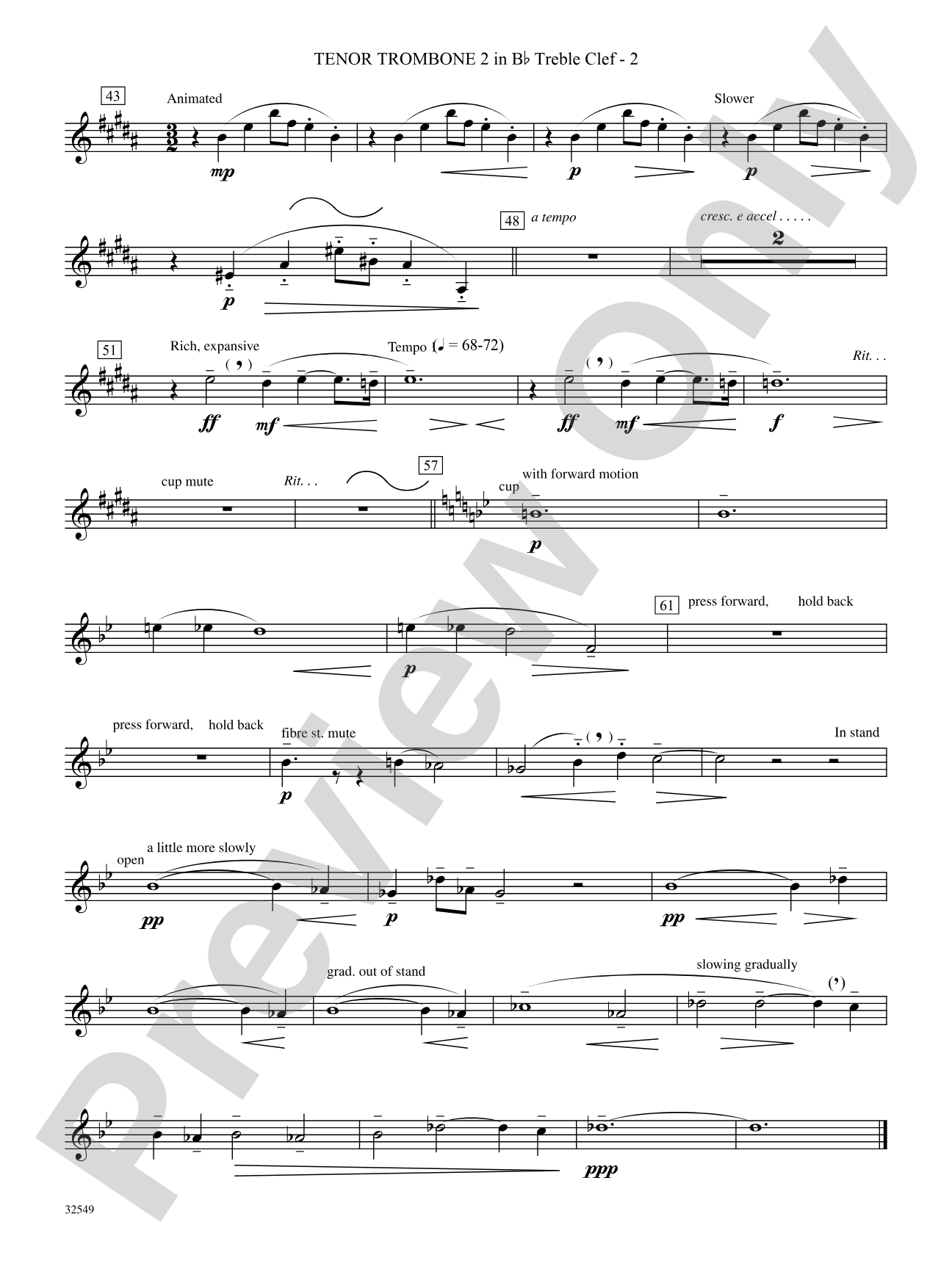 Hommage à Rameau: (wp) 2nd B-flat Trombone T.C.