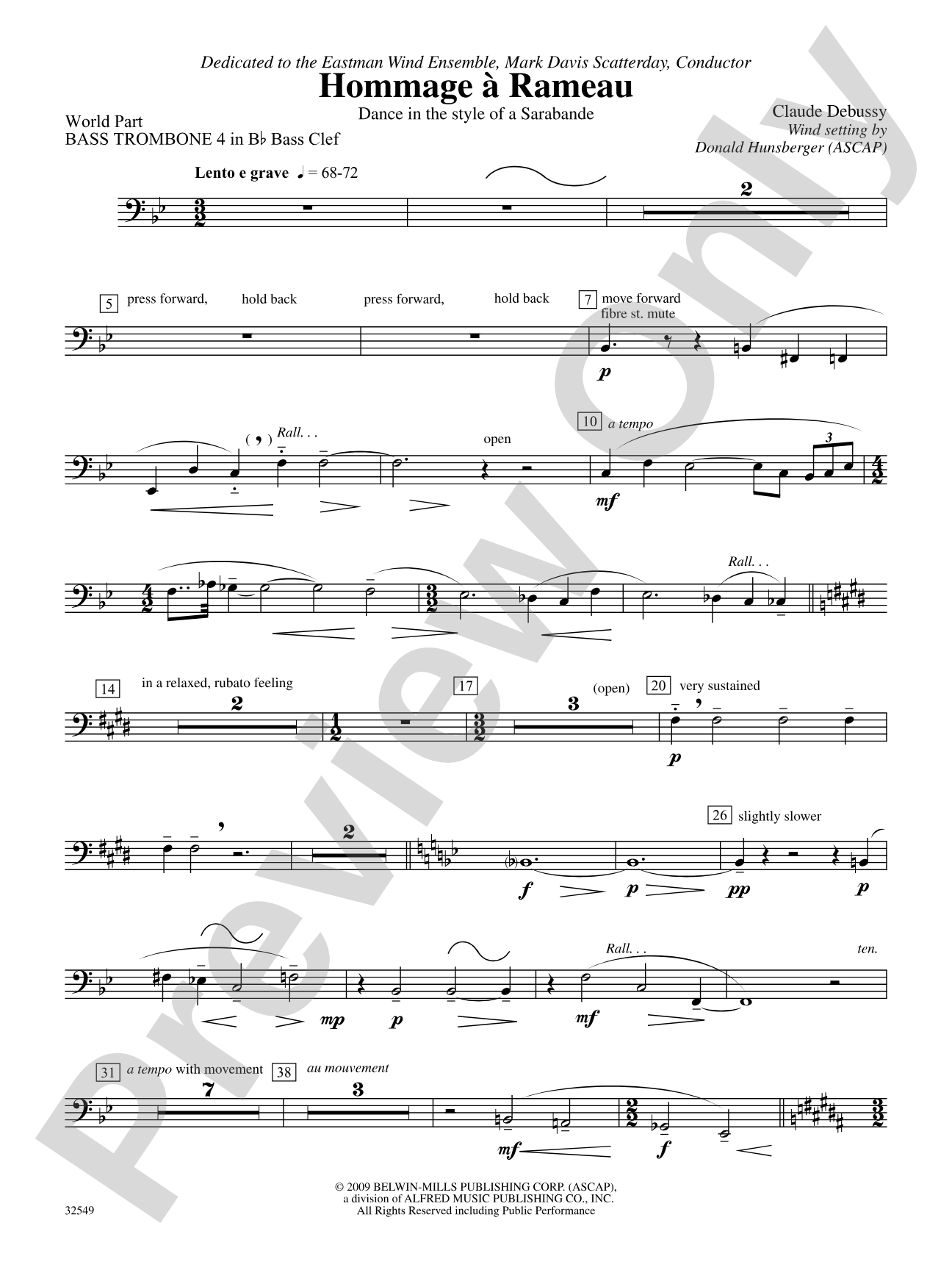 Hommage à Rameau: (wp) Bb Trombone B.C. 4