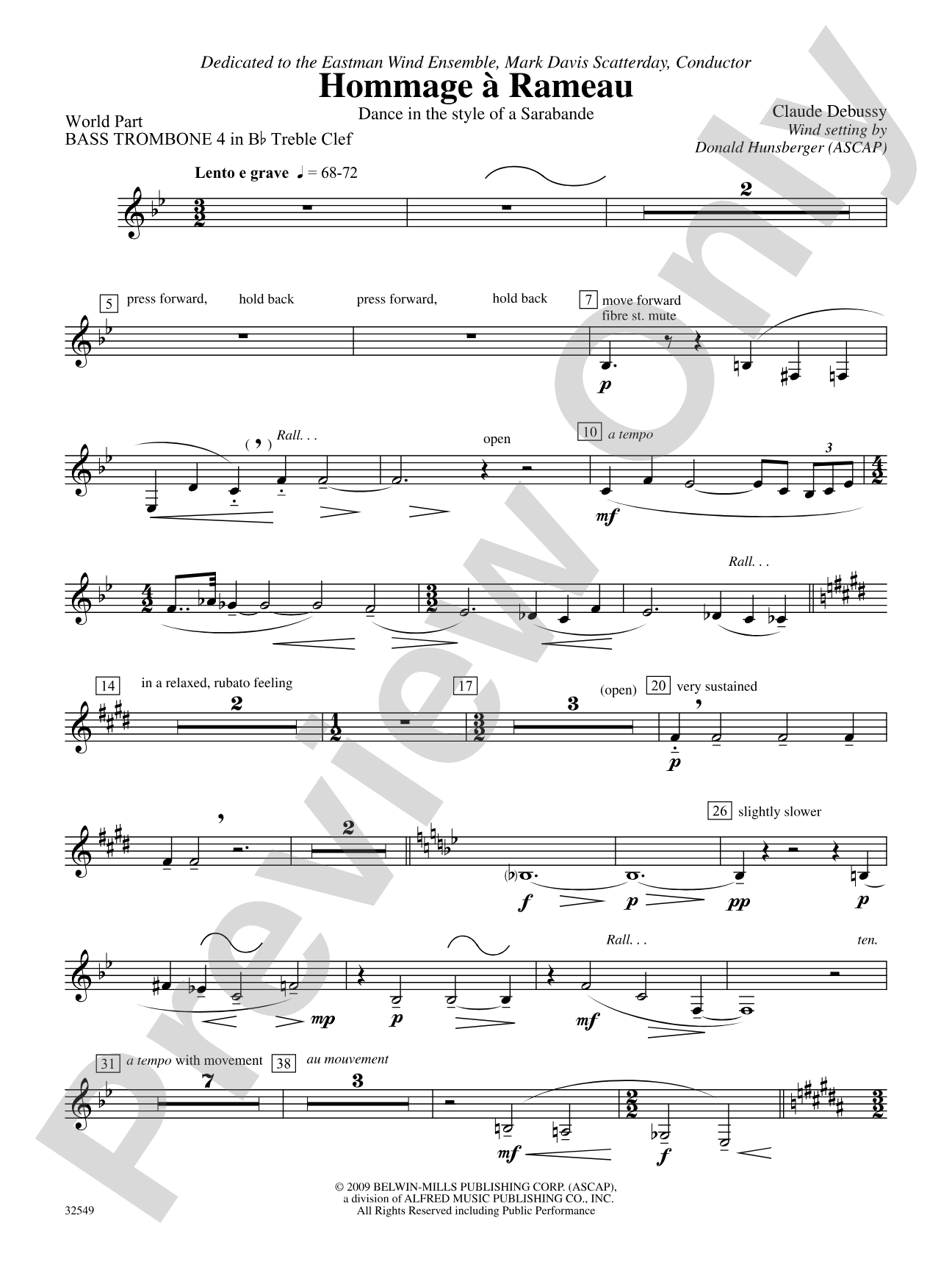 Hommage à Rameau: (wp) Bb Trombone T.C. 4