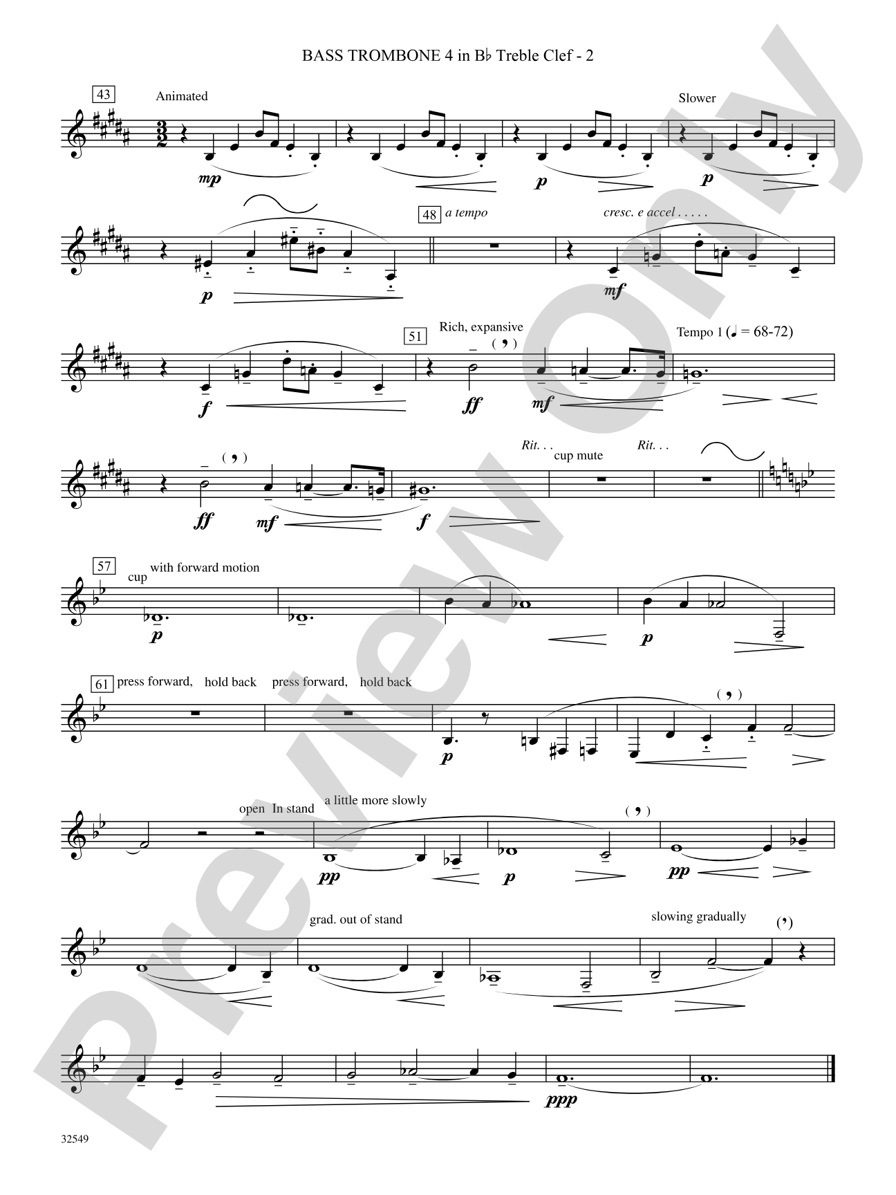 Hommage à Rameau: (wp) Bb Trombone T.C. 4