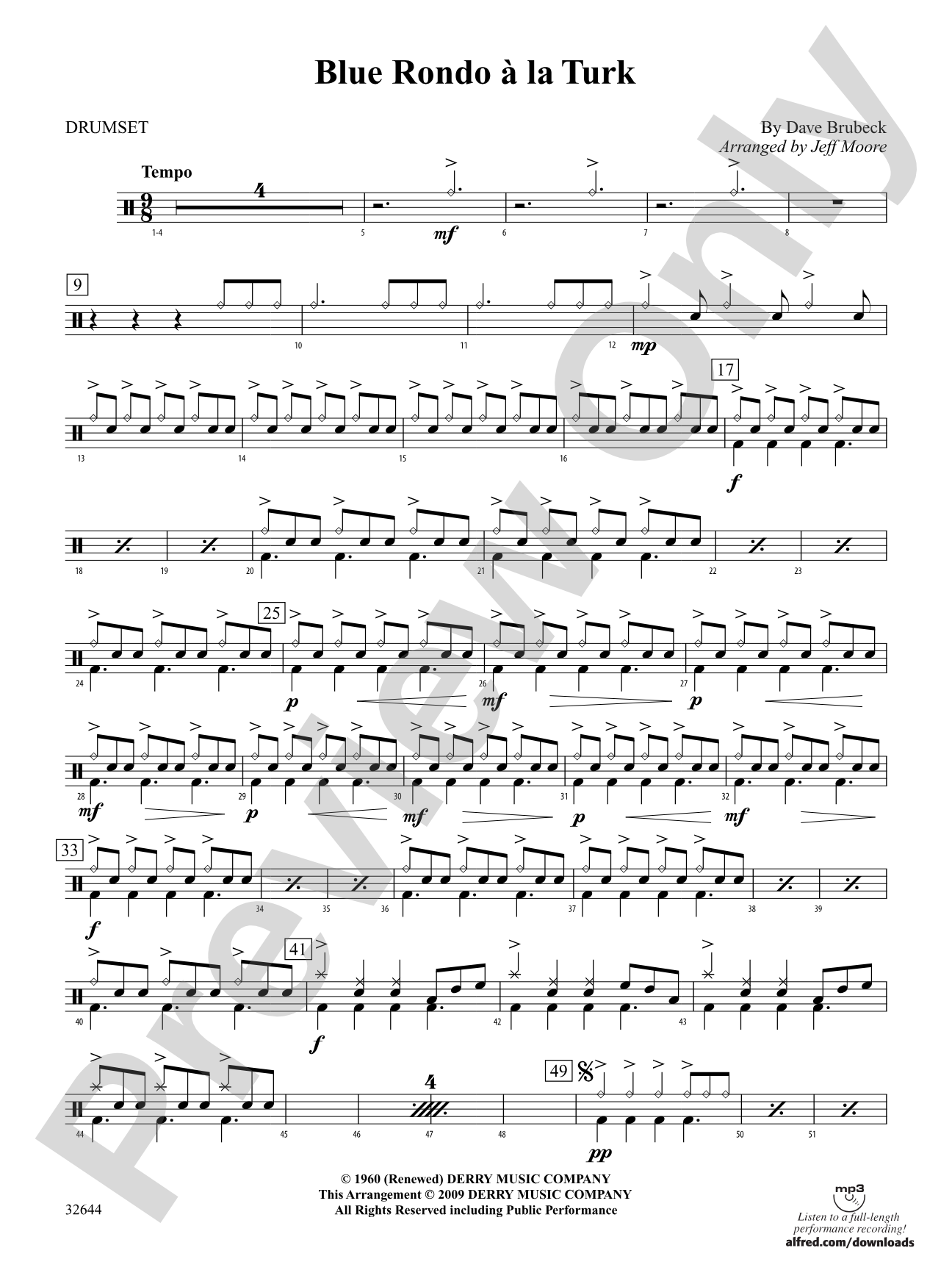 Blue Rondo à la Turk: Drums