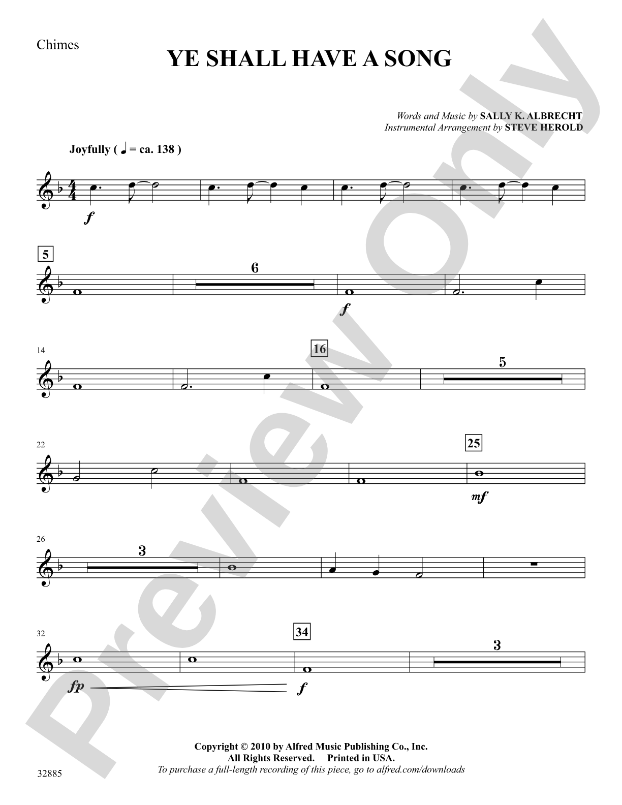 Ye Shall Have a Song: Chimes: Choral SoundPax