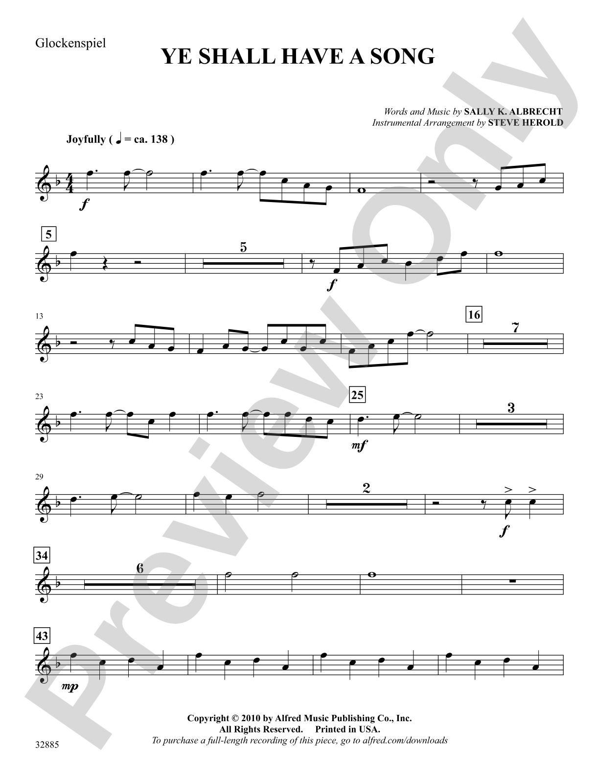 Ye Shall Have a Song: Mallets: Choral SoundPax