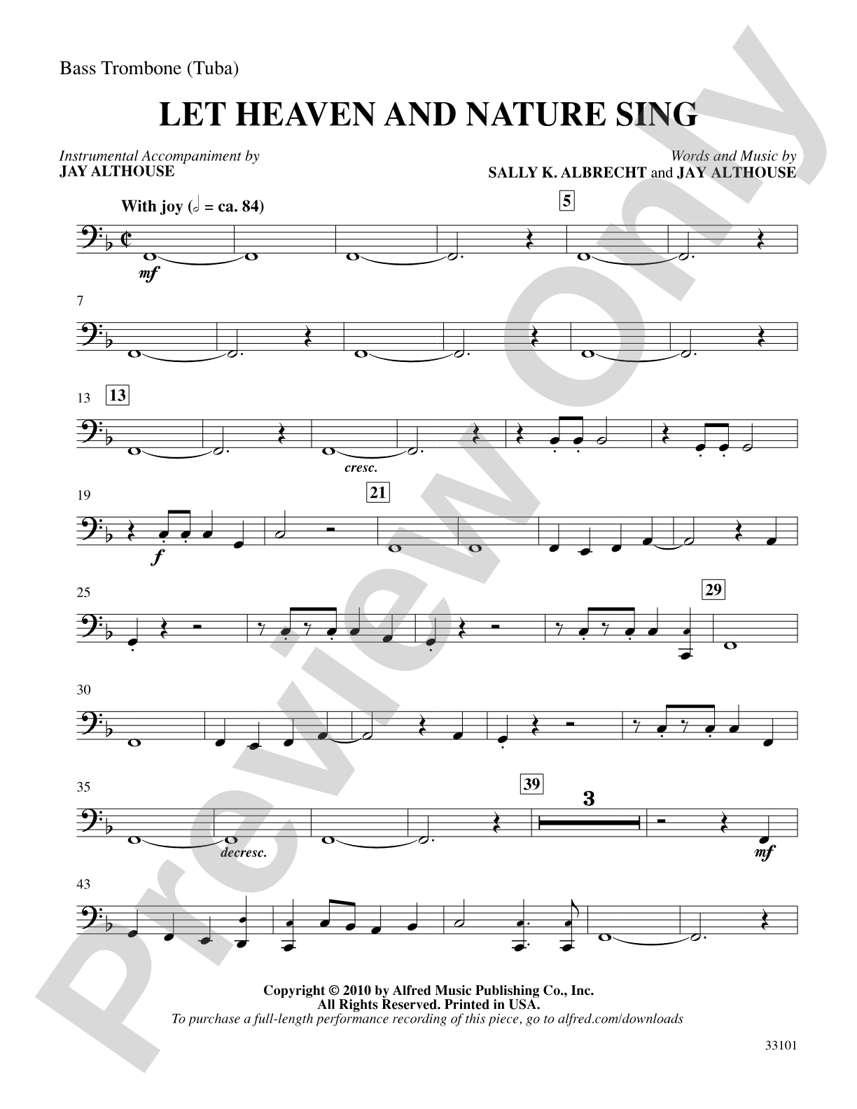 Let Heaven and Nature Sing: 2nd Trombone: Choral SoundPax