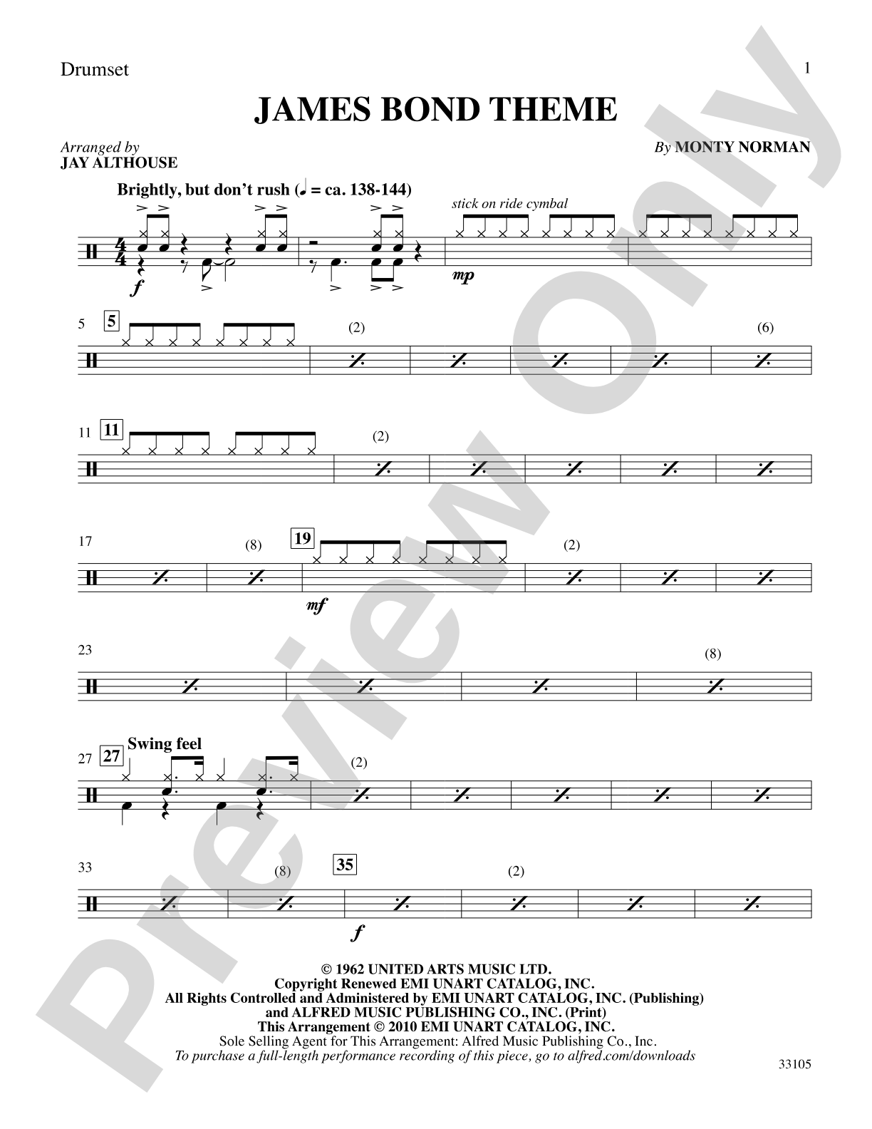 James Bond Theme: Drums: Choral SoundPax