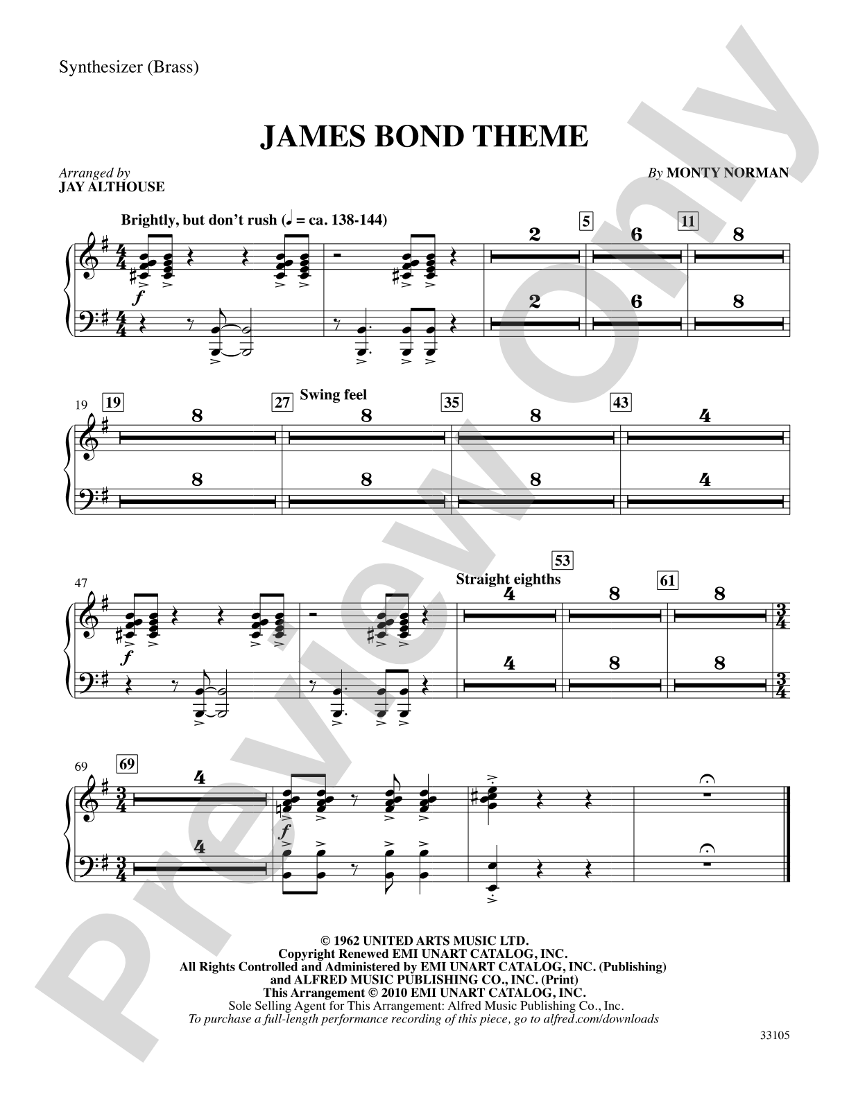 James Bond Theme: Synthesizer: Choral SoundPax