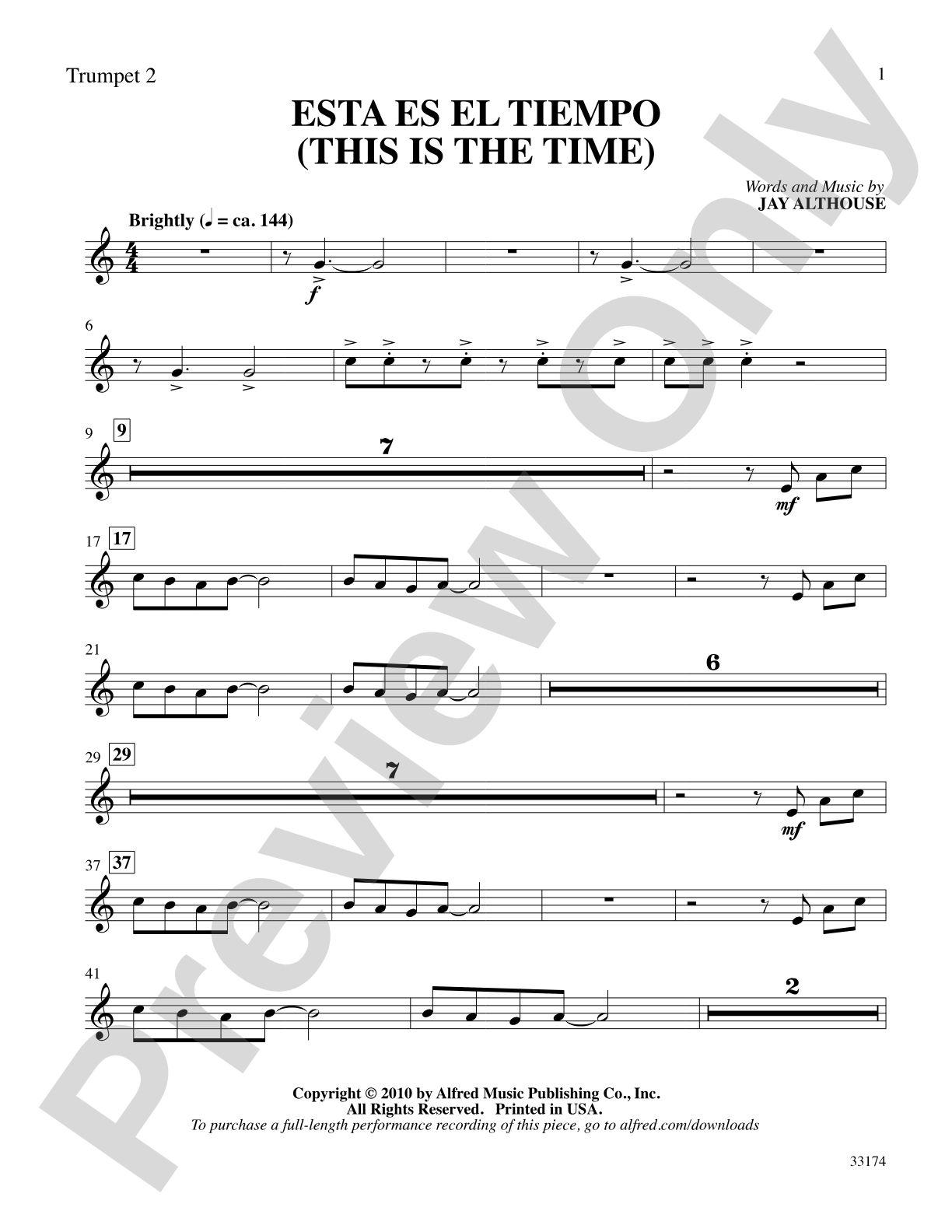 Esta Es el Tiempo (This Is the Time): 2nd B-flat Trumpet: Choral SoundPax